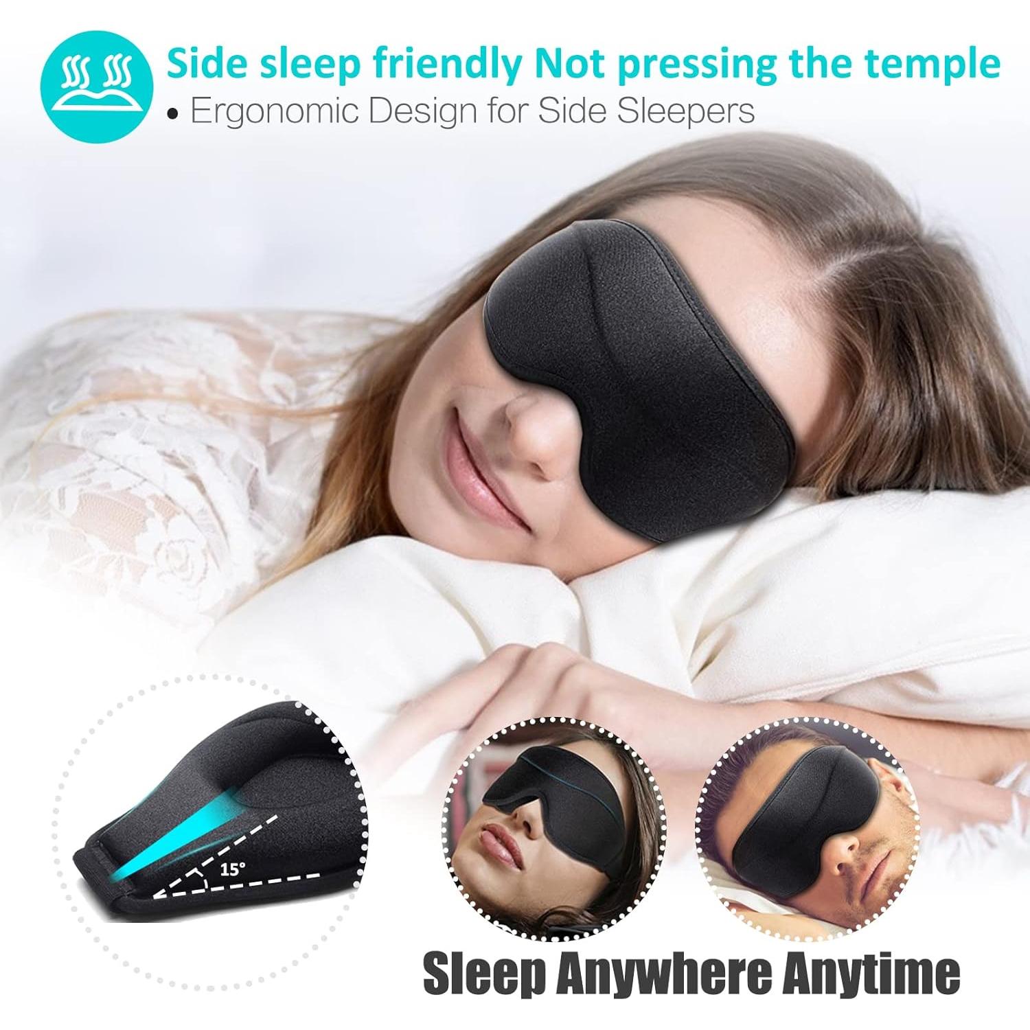 Máscara para dormir blackout AUPHIL 3D ajustable sin presión