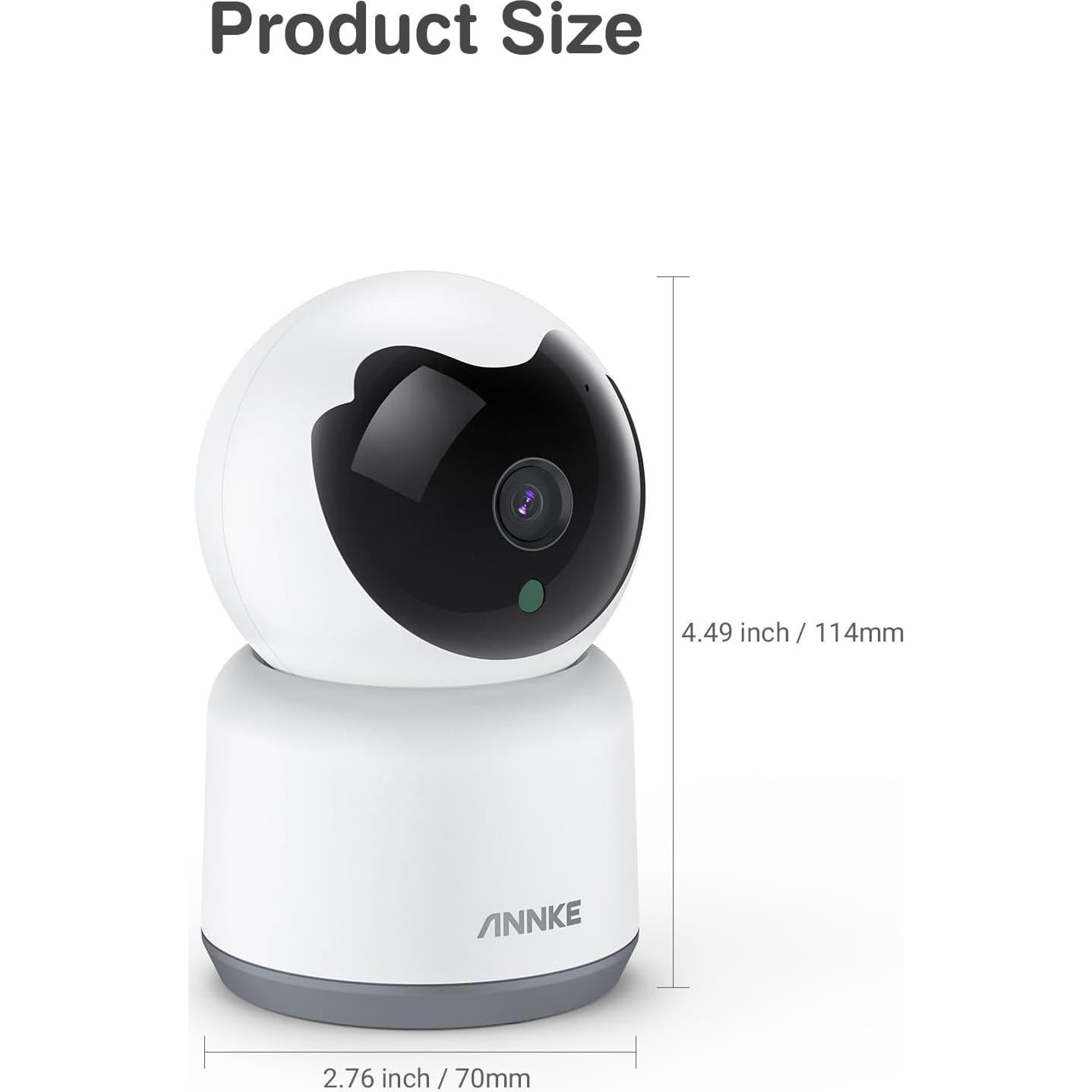 Cámara ANNKE Crater 2 2K WiFi 360° con Detección de Movimiento