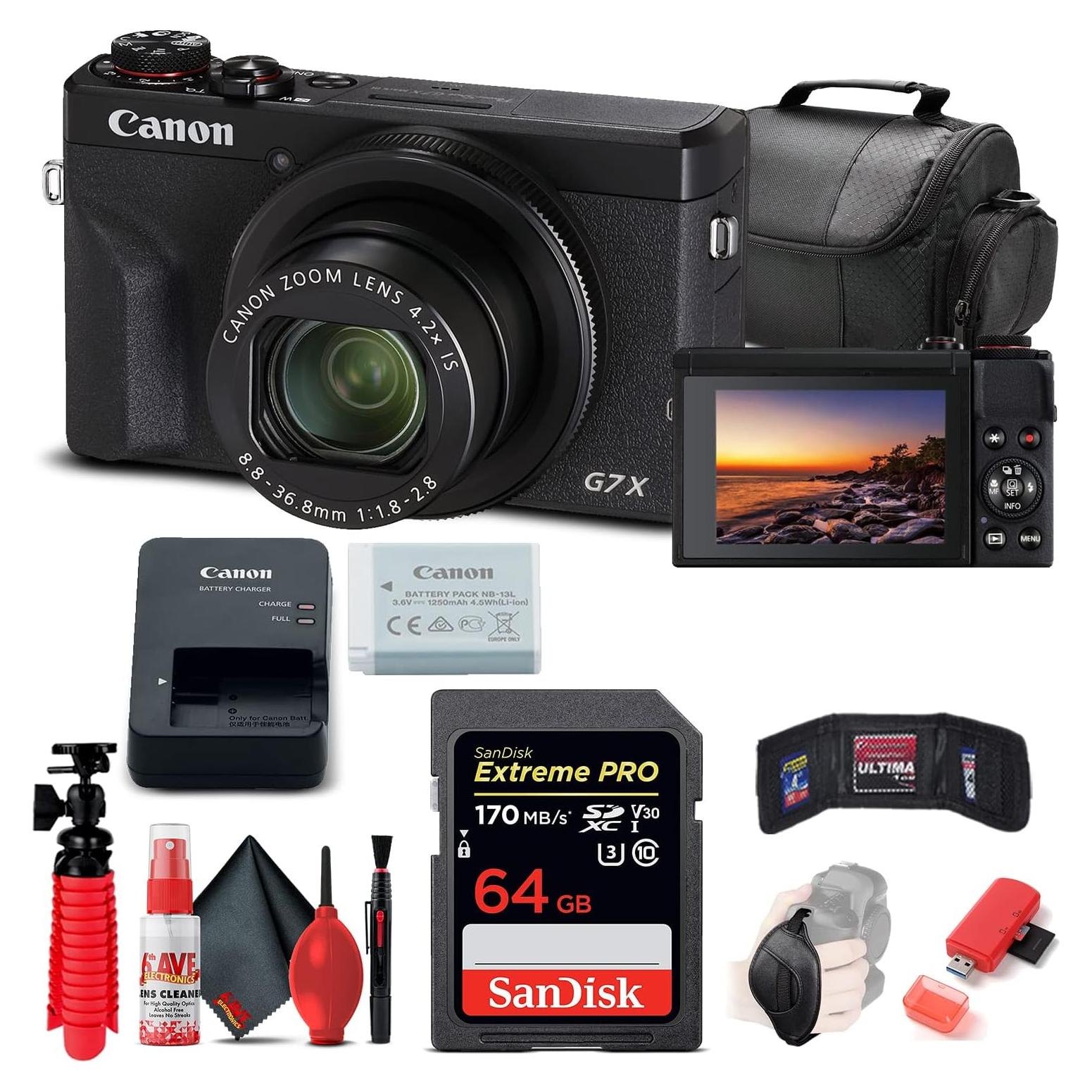 Cámara Digital Canon PowerShot G7 X Mark III + Accesorios