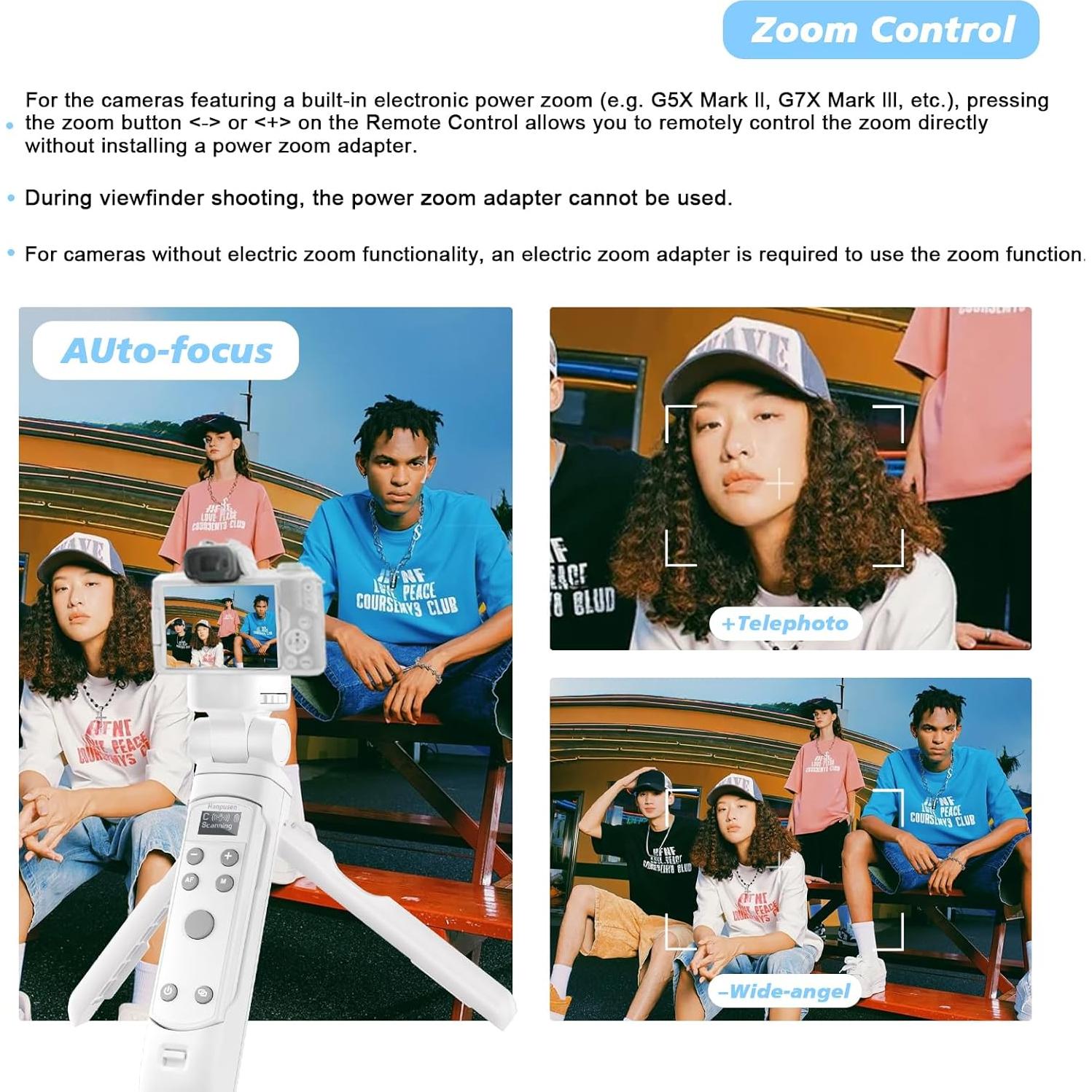 Trípode Hanpusen para cámara Canon con control remoto recargable