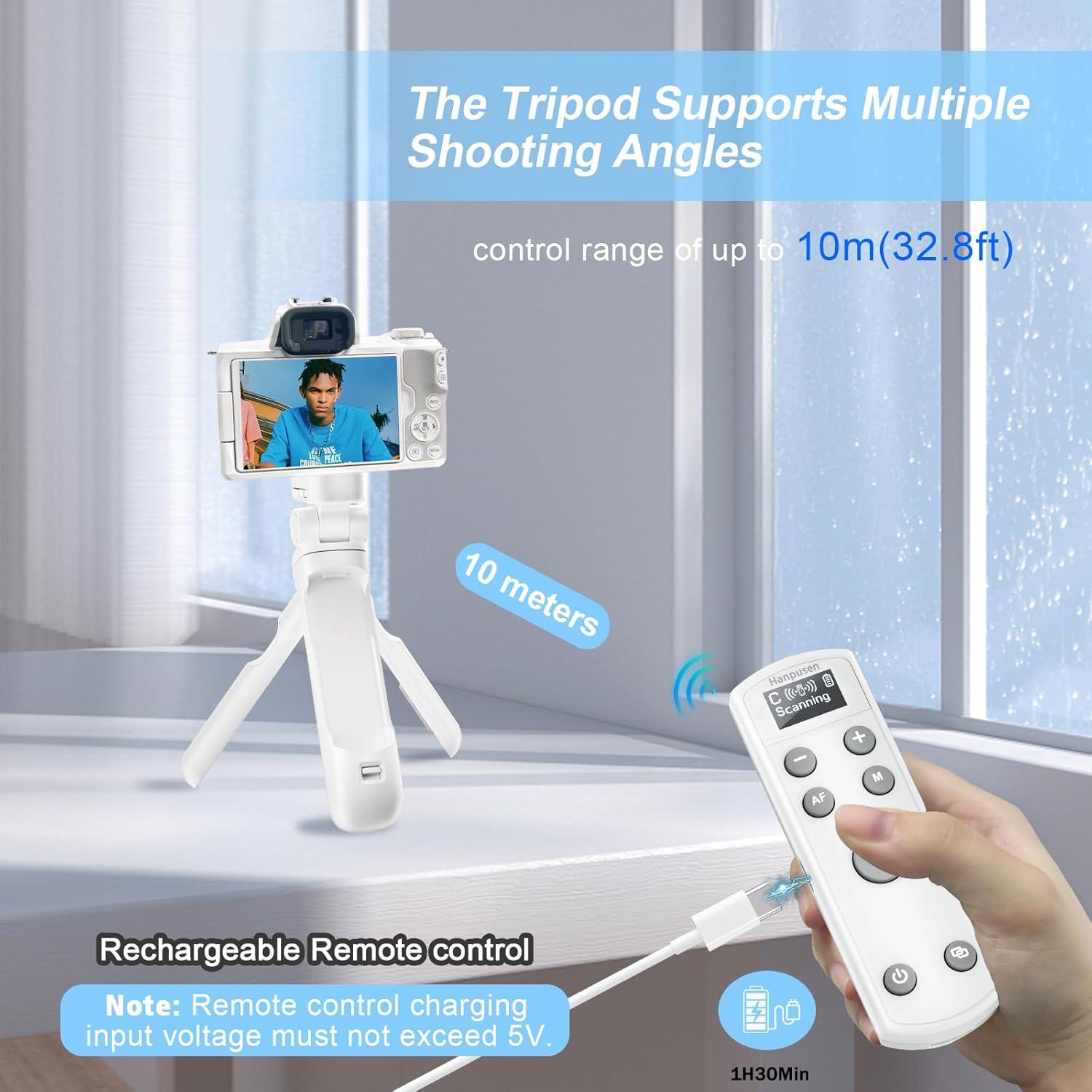 Trípode Hanpusen para cámara Canon con control remoto recargable