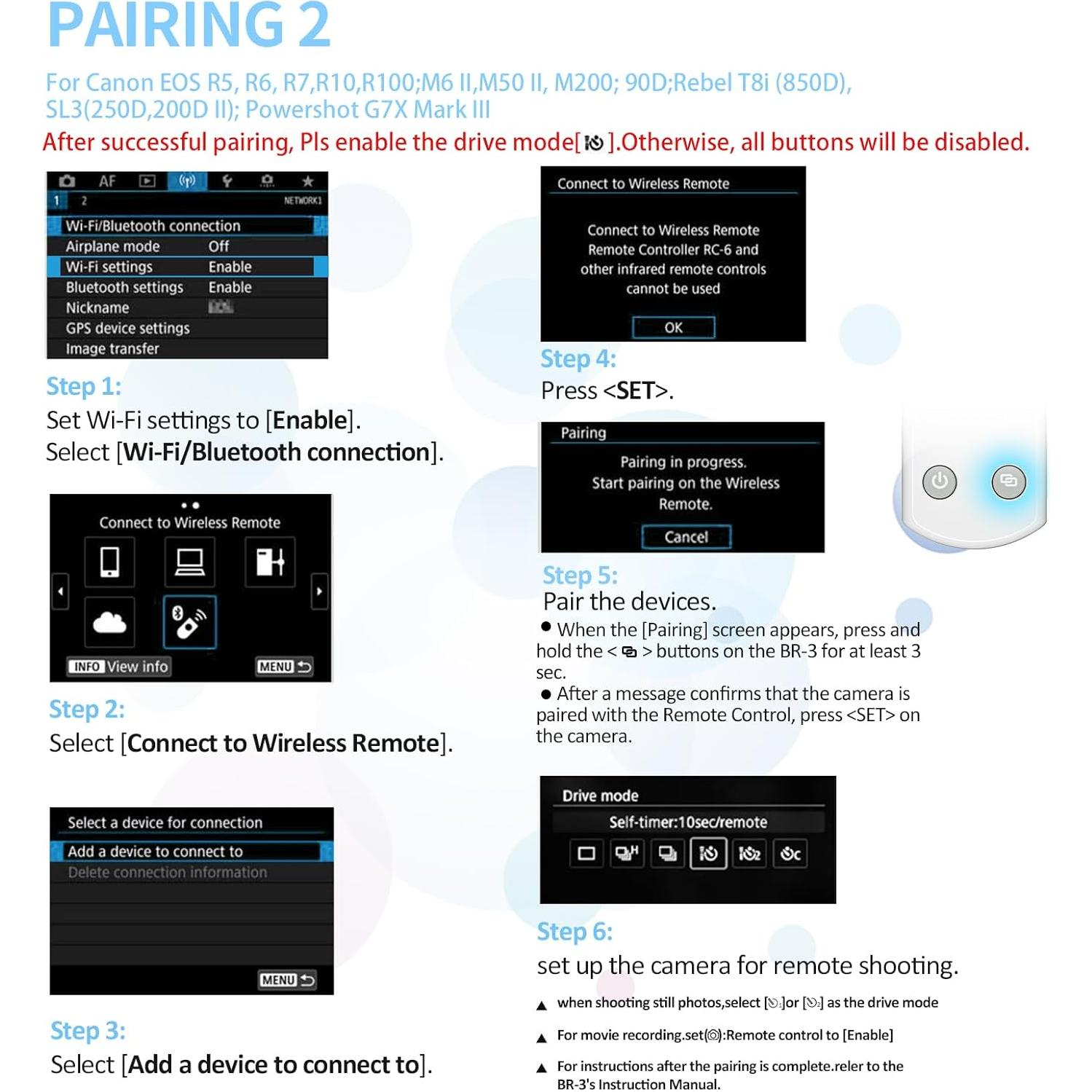 Trípode Hanpusen para cámara Canon con control remoto recargable
