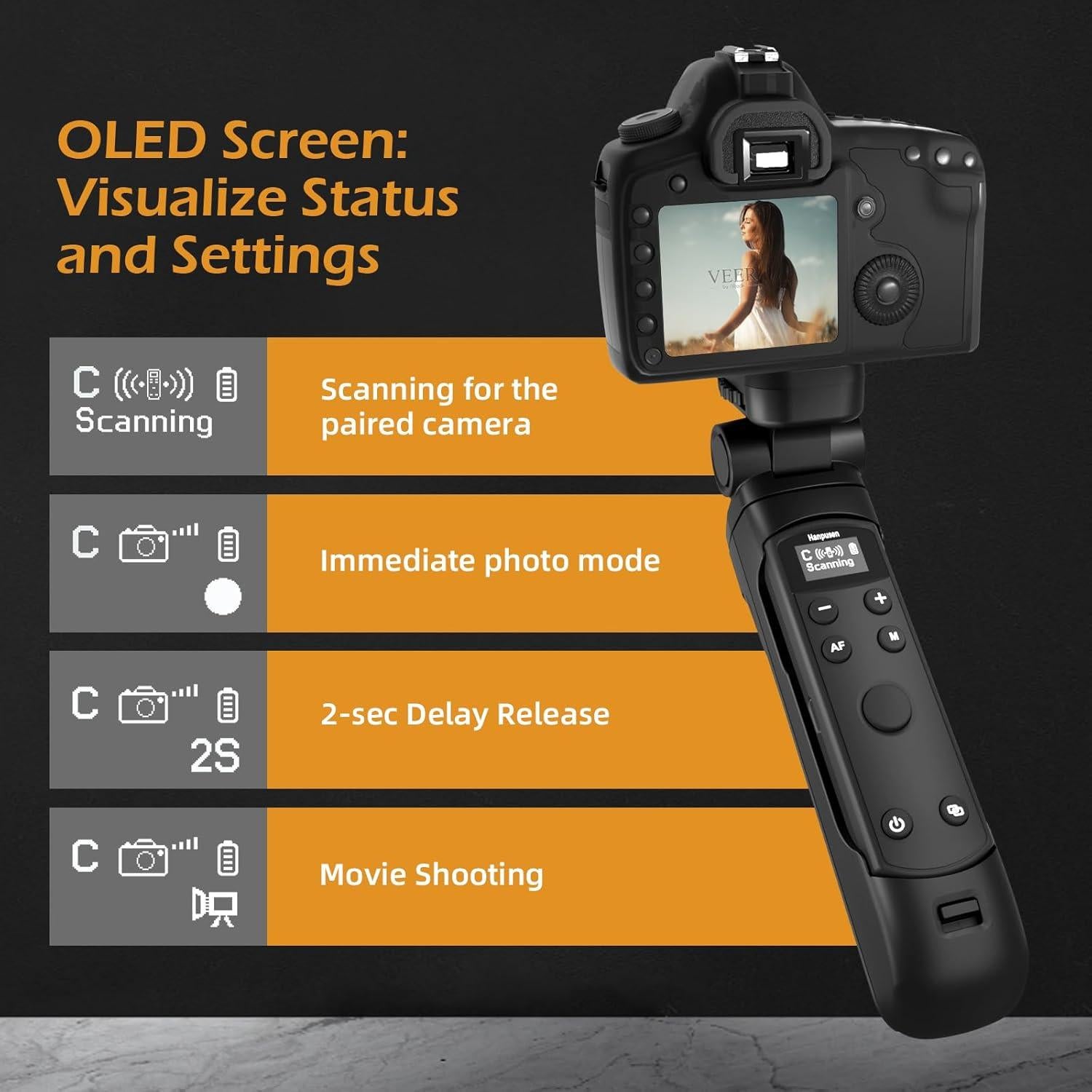 Trípode Mini con Control Remoto Hanpusen para Canon G7 X III