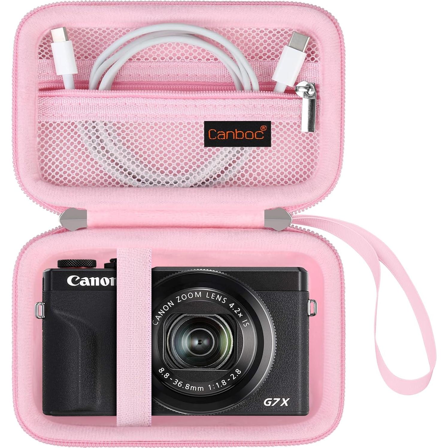 Funda Canboc Rosa para Cámara Digital Canon PowerShot G7X