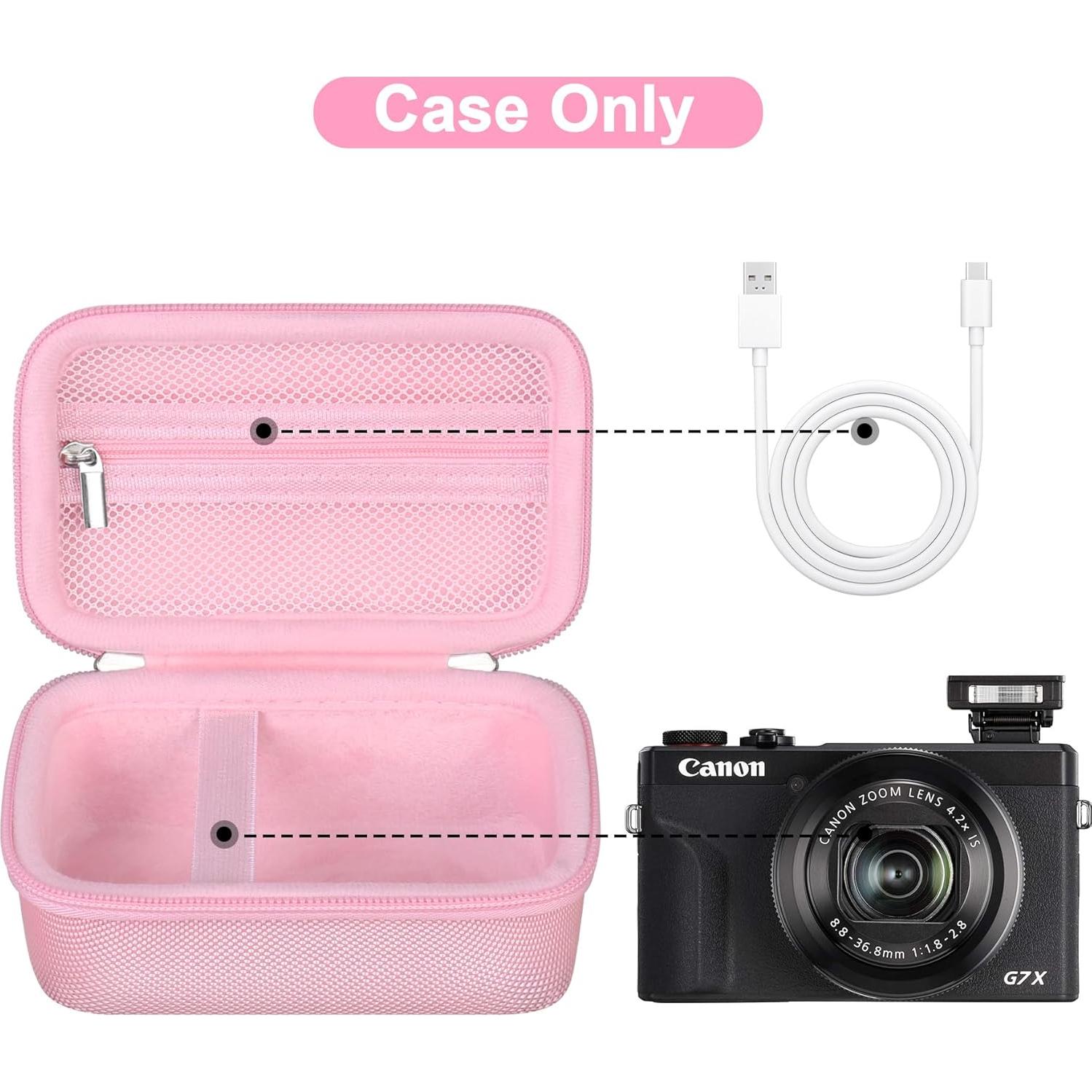 Funda Canboc Rosa para Cámara Digital Canon PowerShot G7X