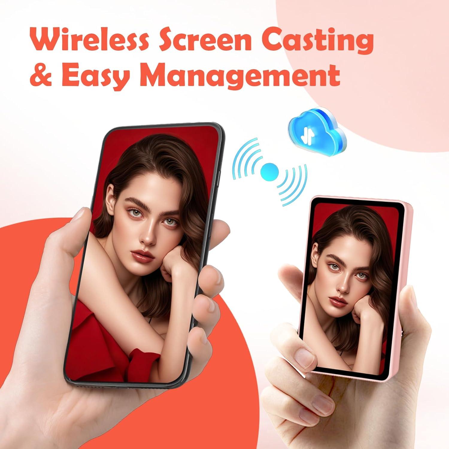 Monitor Selfie Magnético Yattberak Rosa 1800mAh Bluetooth