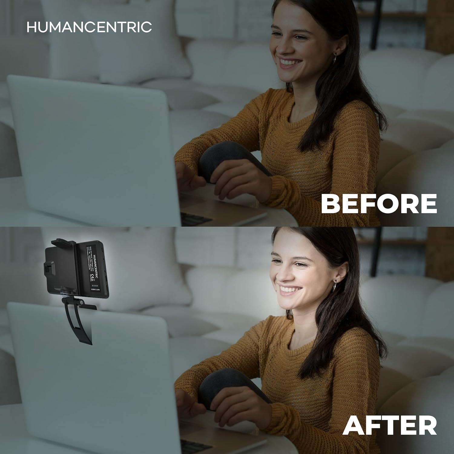 Kit de Iluminación para Videoconferencias HumanCentric, Luz USB-C Ajustable