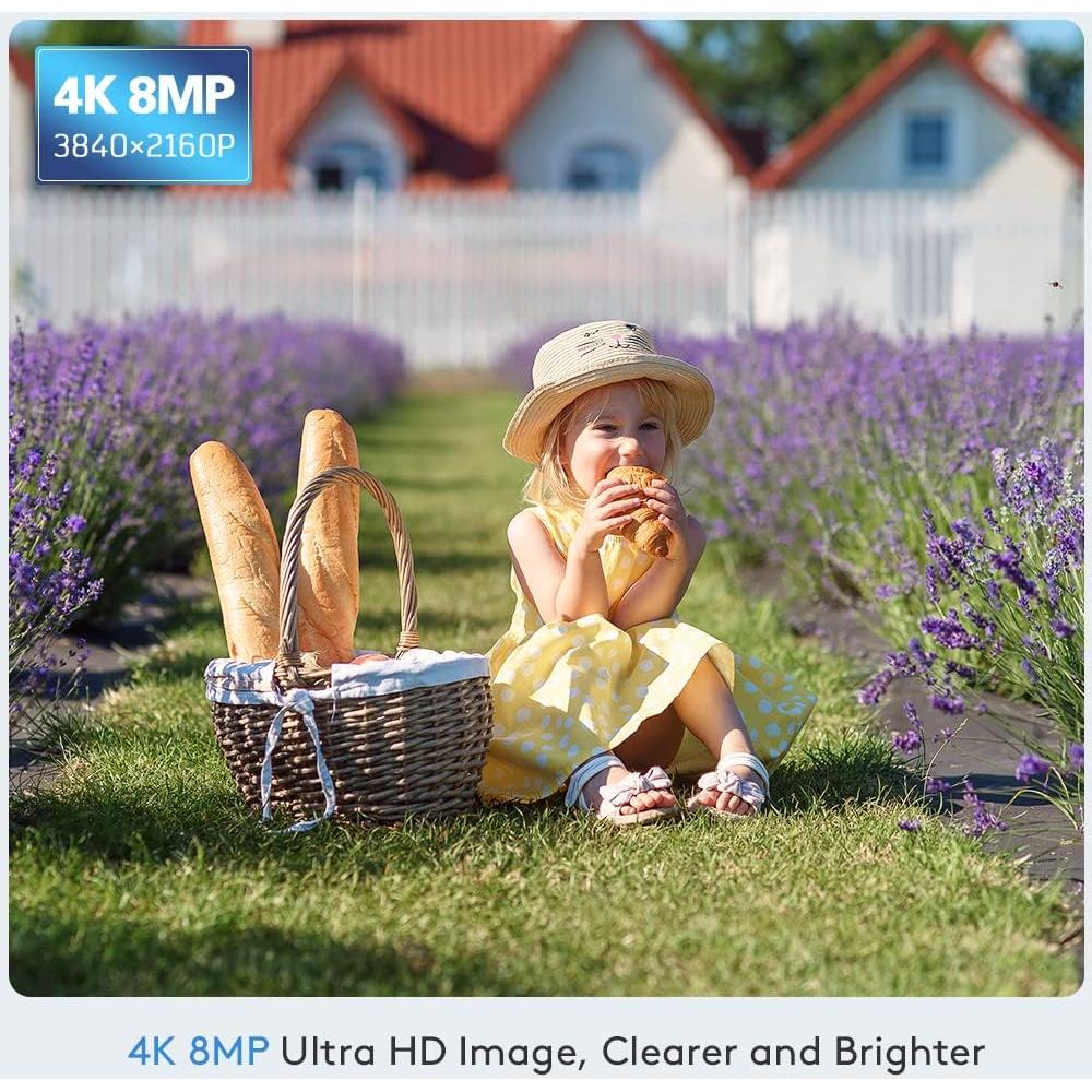 Cámara de Seguridad Exterior Ctronics 4K 8MP WiFi IP66