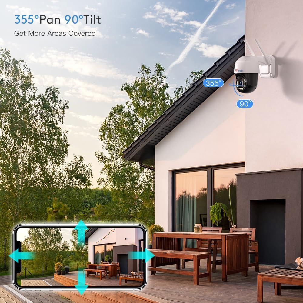 Cámara de Seguridad Exterior Ctronics 4K 8MP WiFi IP66