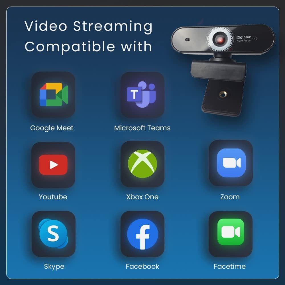 Cámara Web Azulle L4001 Autofocus 1080p HDR con Micrófono