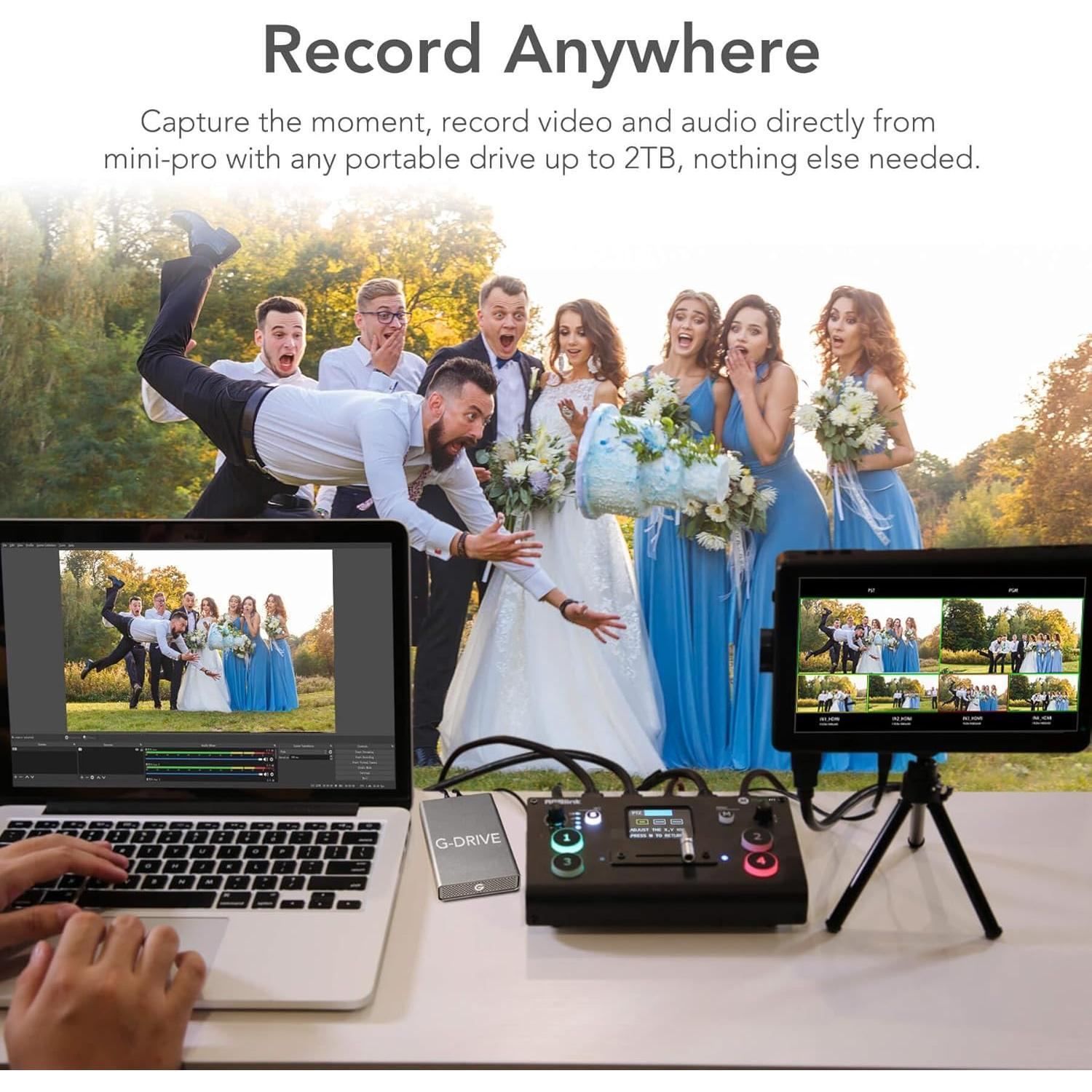 Mezclador de Video RGBlink Mini-Pro 4K con Monitor Integrado