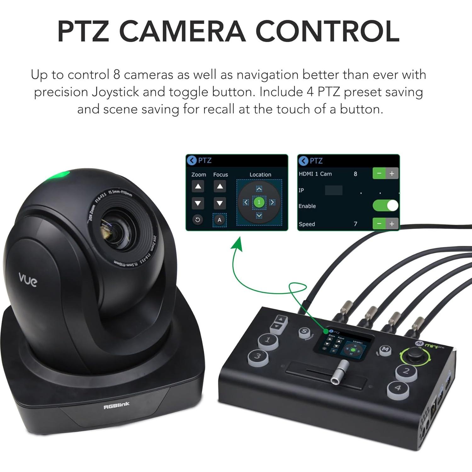 Mezclador de Video RGBlink Mini-Pro 4K con Monitor Integrado