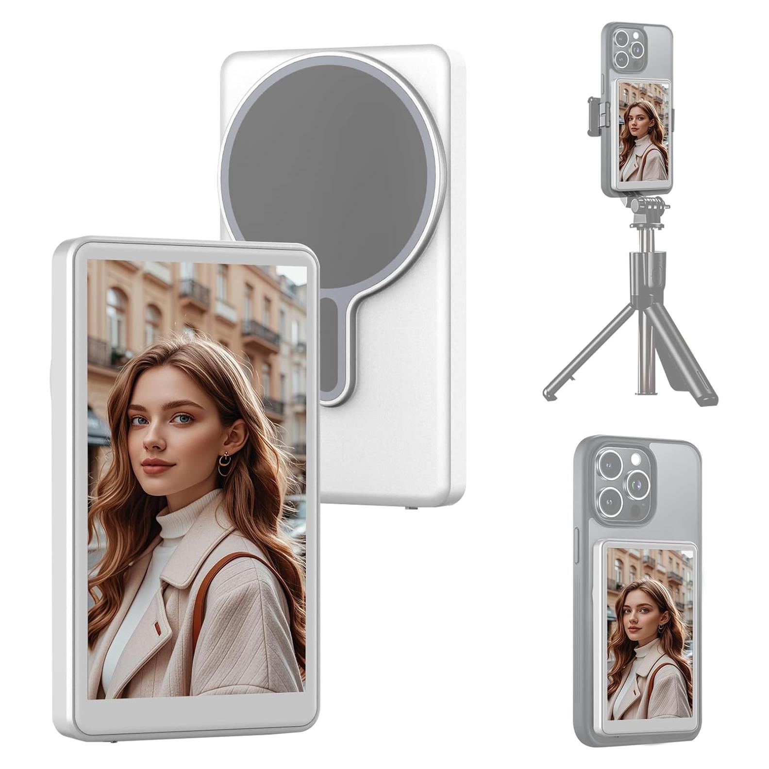 Monitor de Vlog HIGSEEU PMS001 1080P Inalámbrico Plata