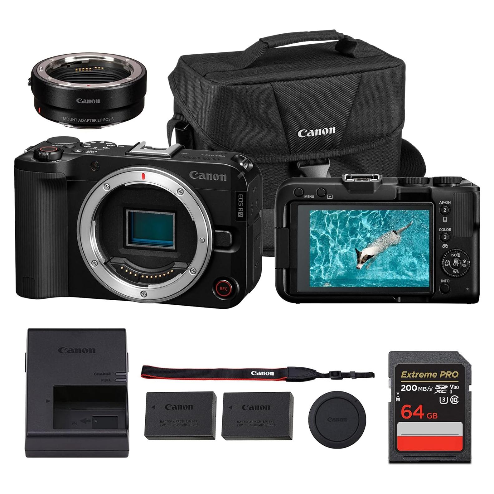 Cámara Sin Espejo Canon EOS R50 V 24.2MP para Vlogging y Streaming