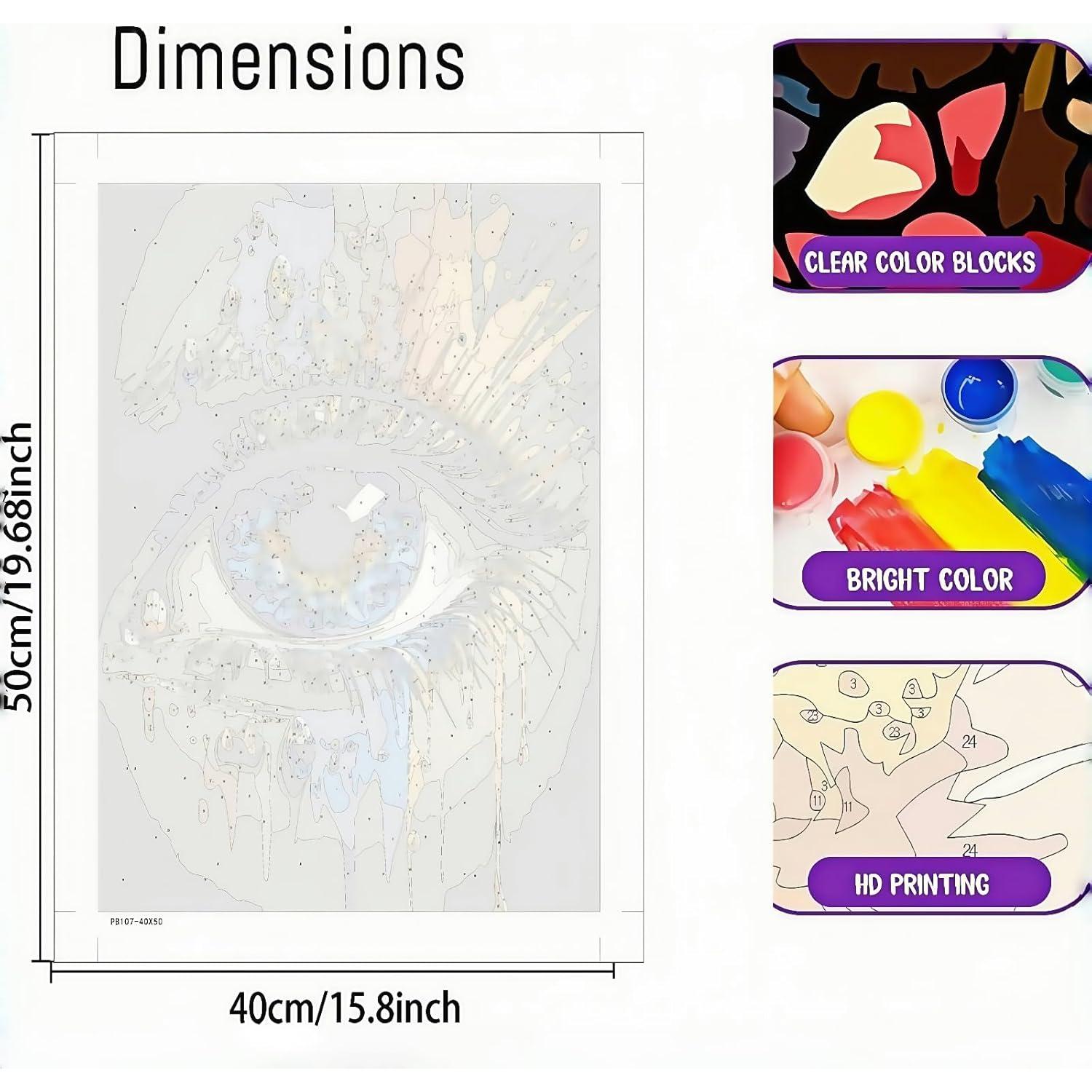 Kit de Pintura por Números CSZPPQAF 40x51 cm Acrílica