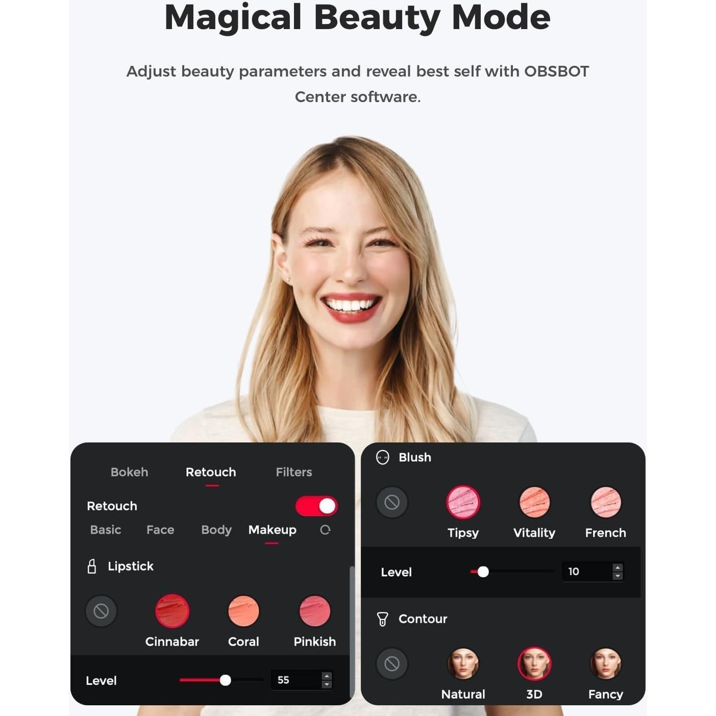 Webcam OBSBOT Meet 2 4K con IA y Zoom Digital 4x - Verde