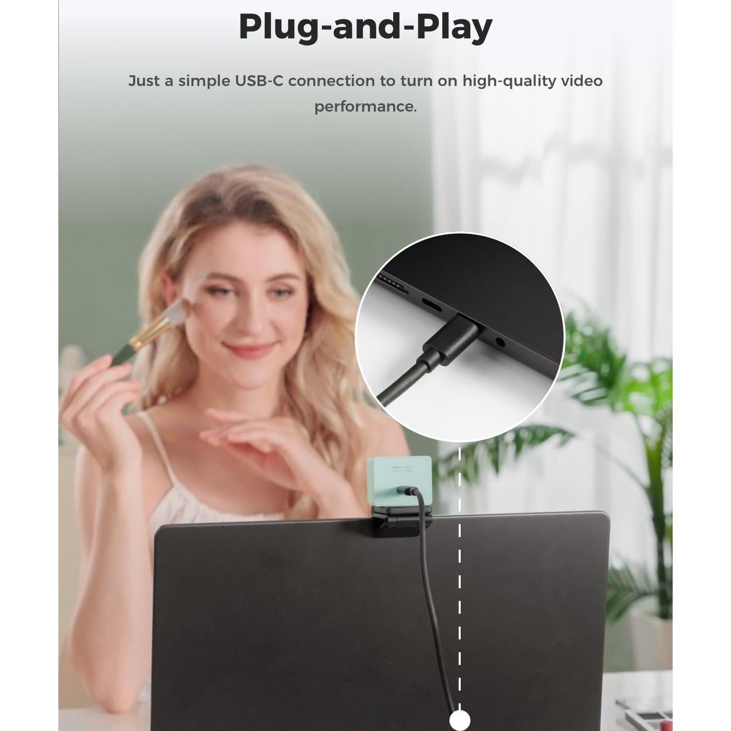 Webcam OBSBOT Meet 2 4K con IA y Zoom Digital 4x - Verde