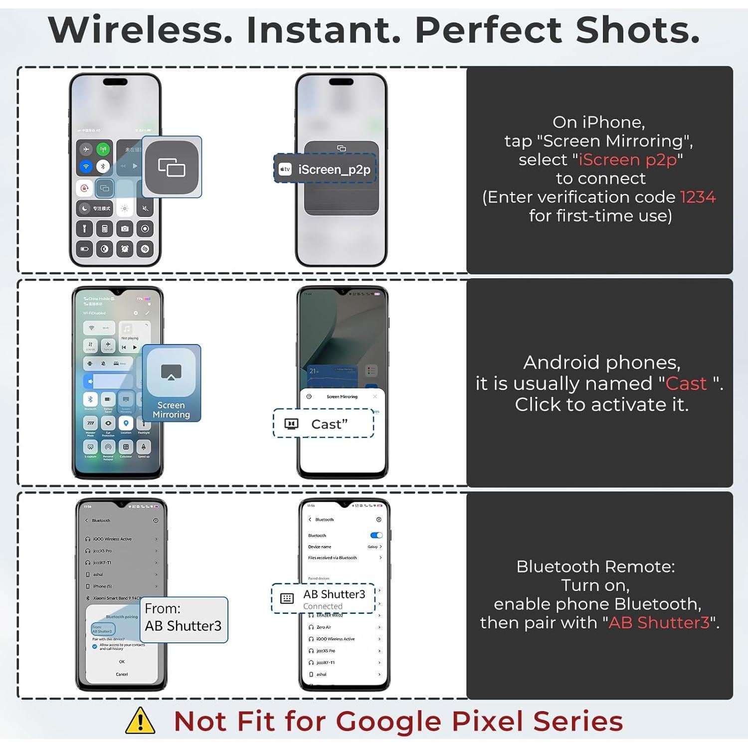 Monitor de Selfie Inalámbrico Budbeay 1800mAh Control Remoto