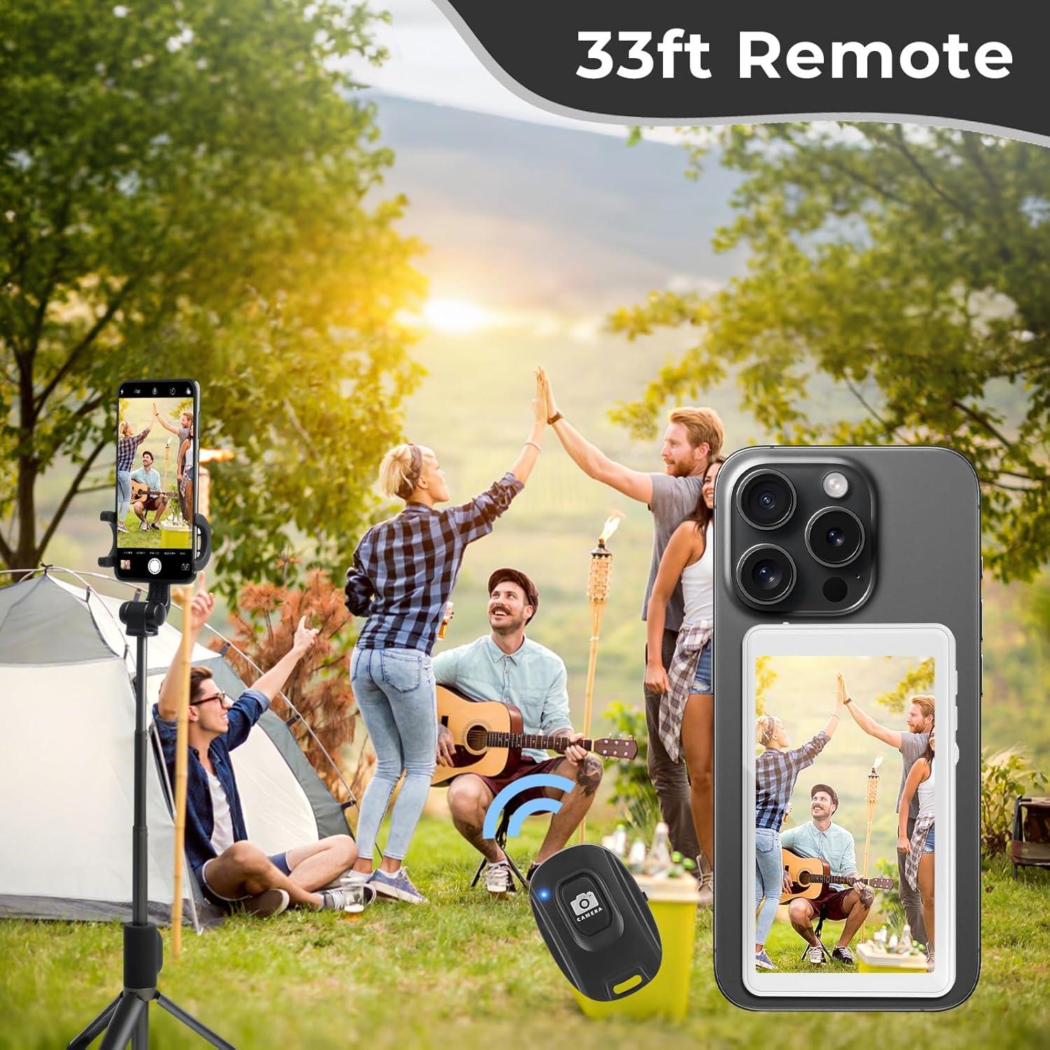 Monitor de Selfie Inalámbrico Budbeay 1800mAh Control Remoto