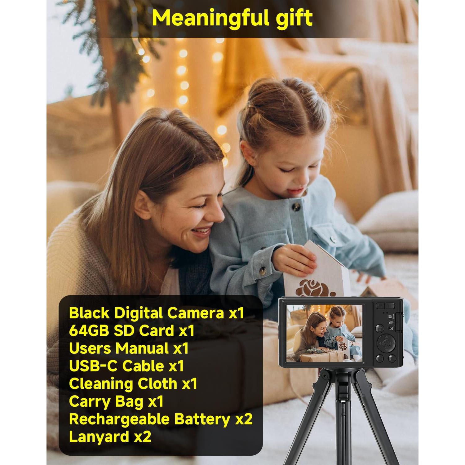 Cámara Digital 4K SMARTKLIK 44MP Compacta con Zoom 16X