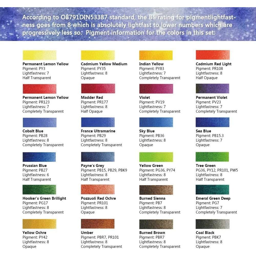 Juego de Pinturas Acuareladas Paul Rubens 24 Colores Metal