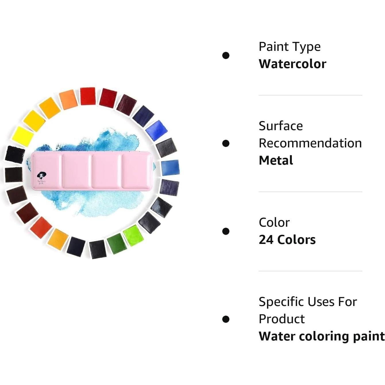 Juego de Pinturas Acuareladas Paul Rubens 24 Colores Metal