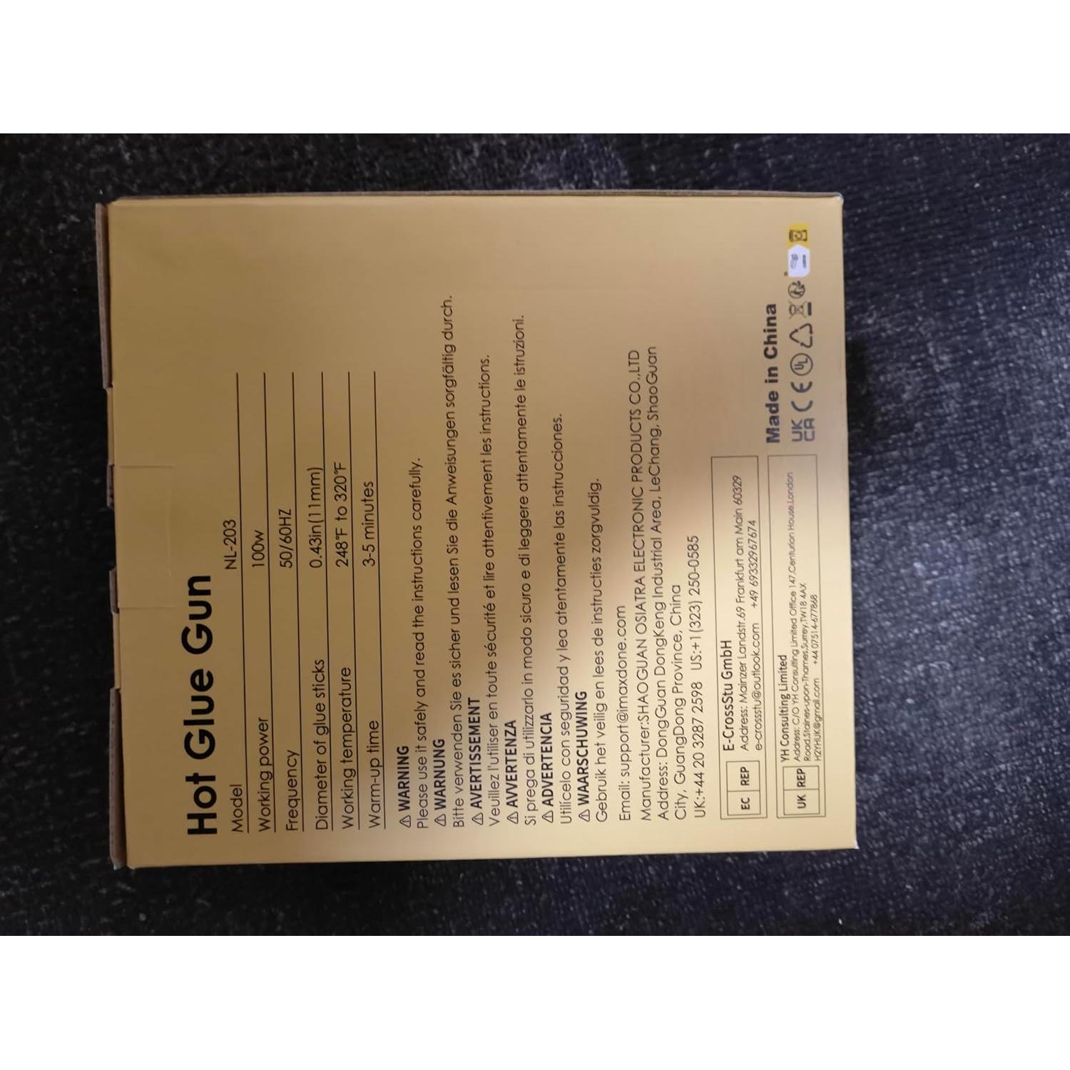 Pistola de Pegamento Caliente 100W MAXDONE Tamaño Completo