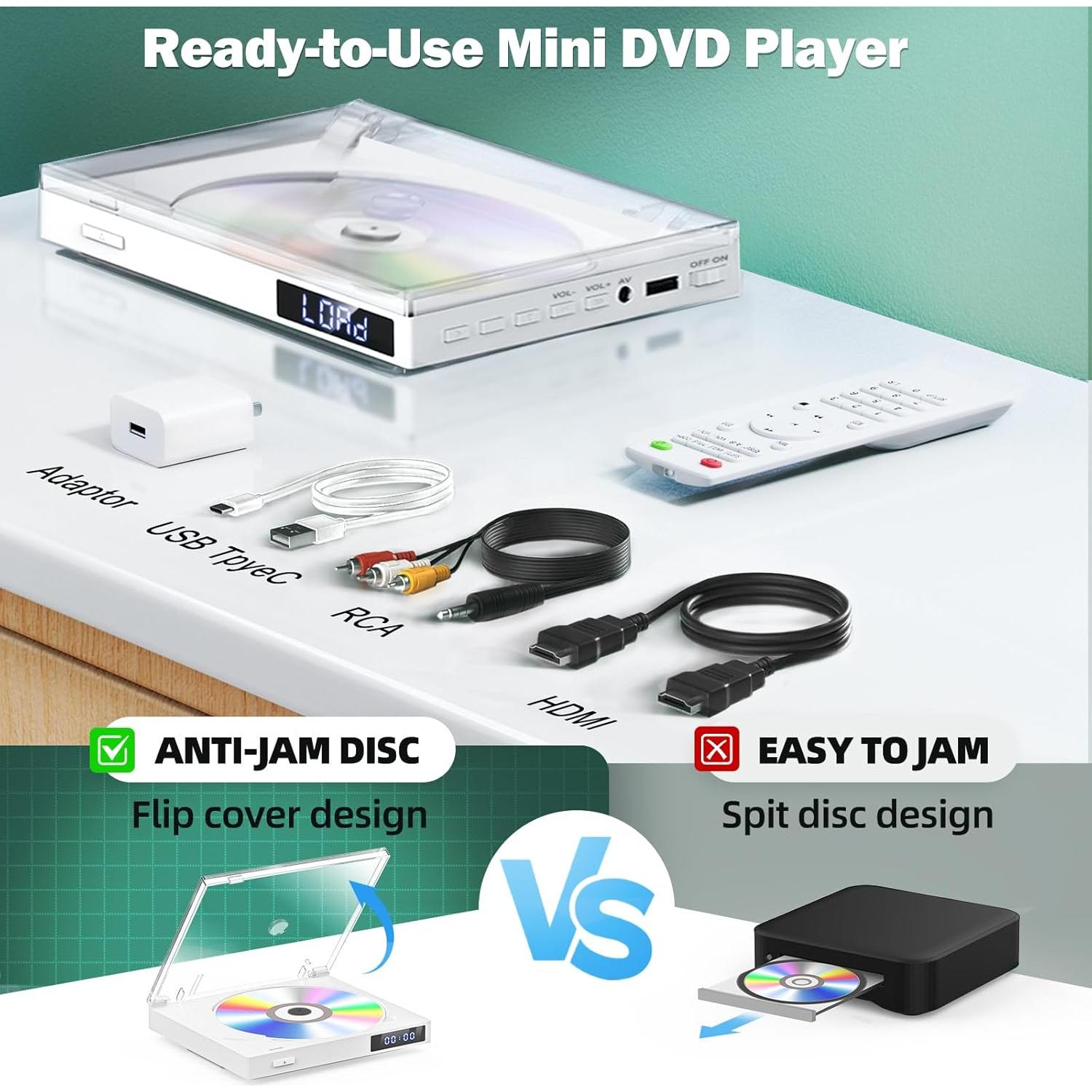 Reproductor de DVD Mini MAITE MTDVD-XTP HDMI USB 1080P