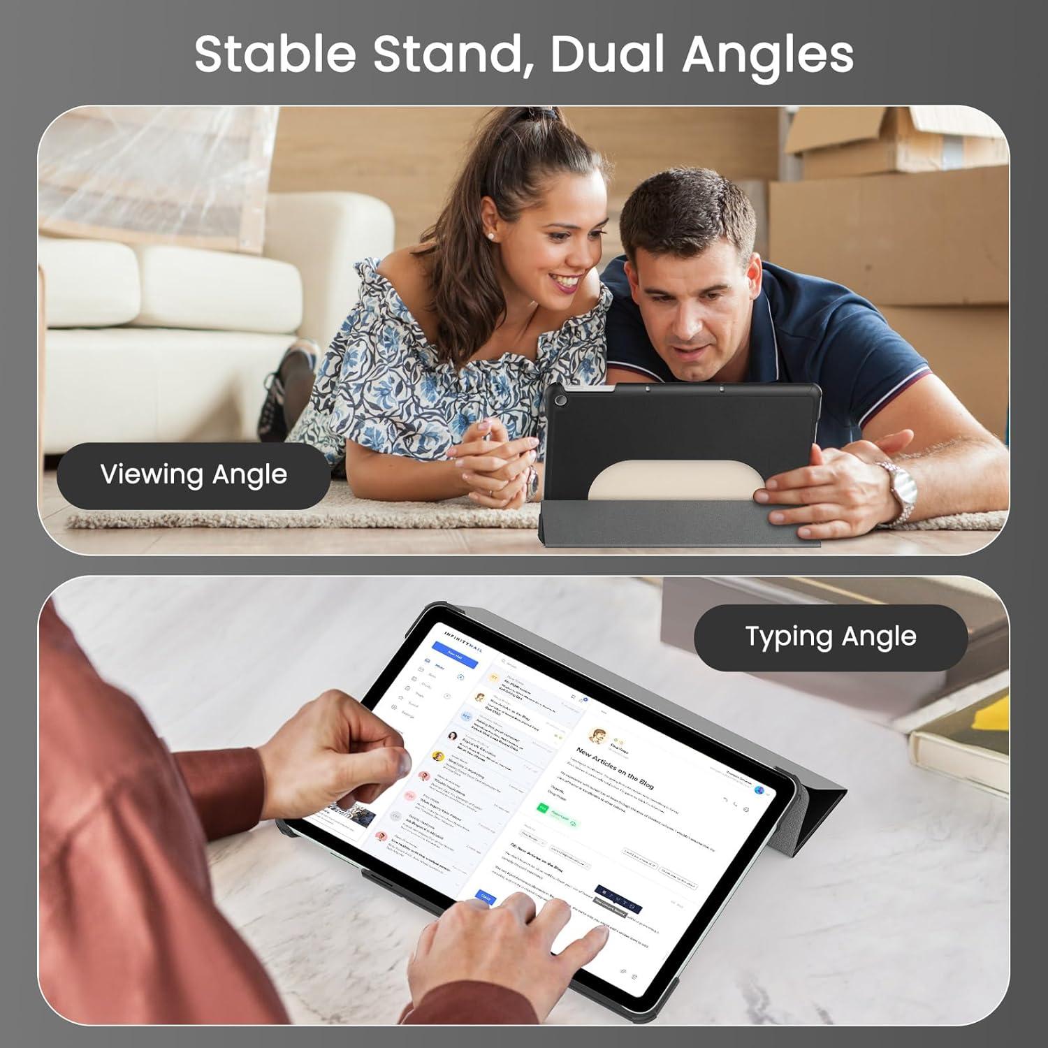 Funda MoKo para Google Pixel Tablet 2023, Soporte Trifold, Negro