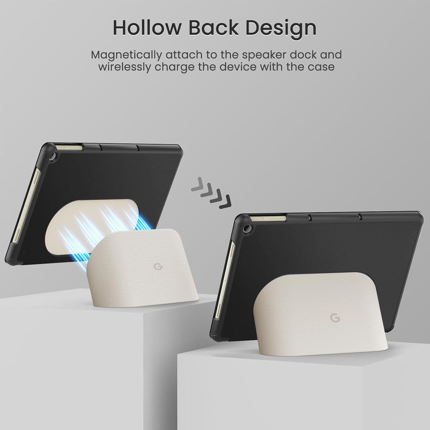 Funda MoKo para Google Pixel Tablet 2023, Soporte Trifold, Negro