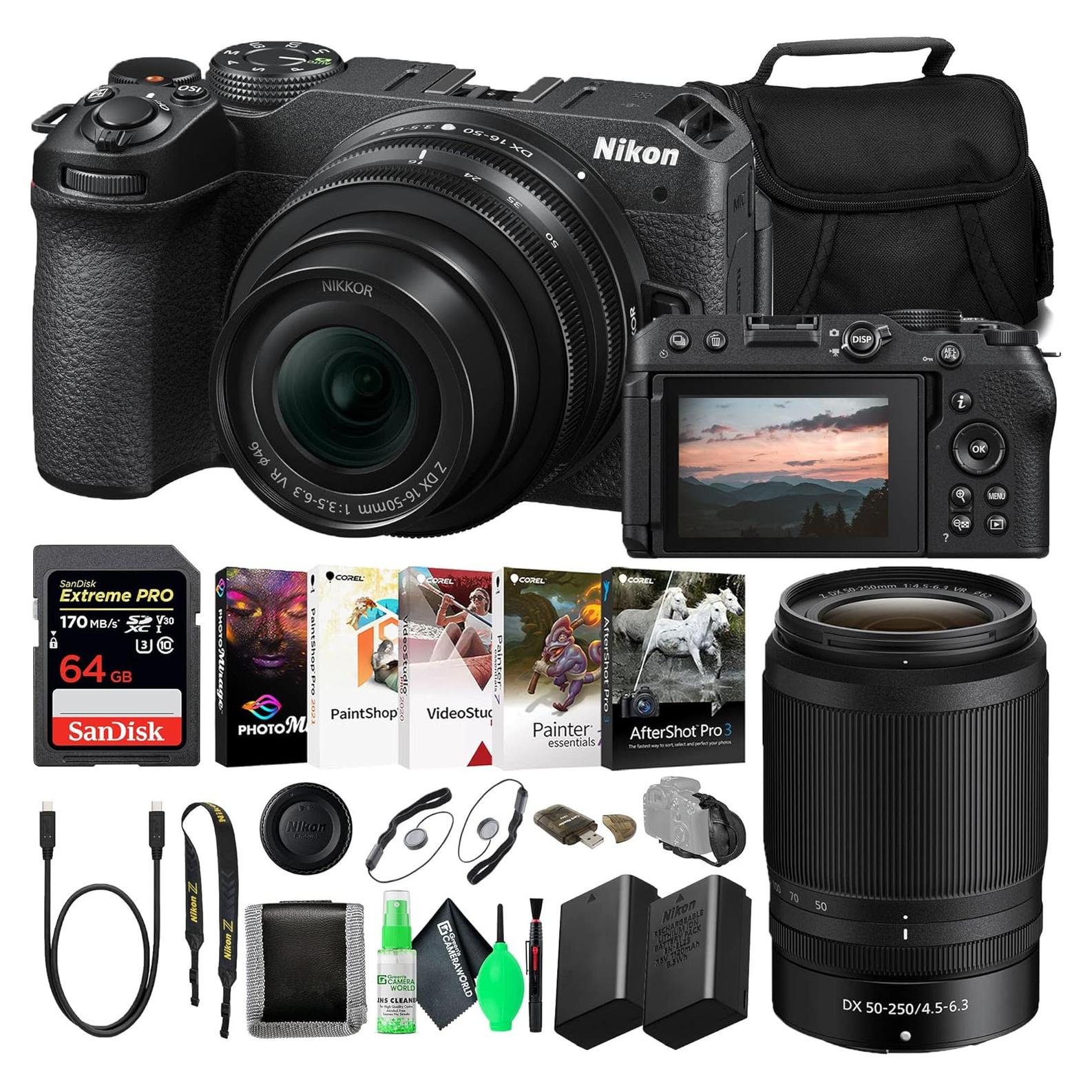 Cámara Digital Sin Espejo Nikon Z30 con Lentes 16-50mm y 50-250mm