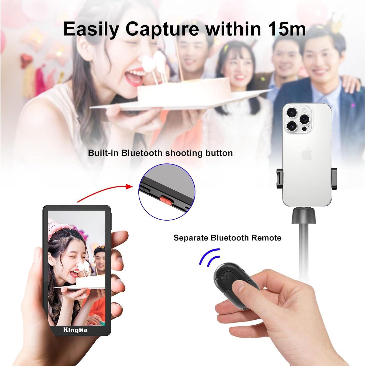 Monitor de Vlog King Ma 5" para iPhone con Control Remoto