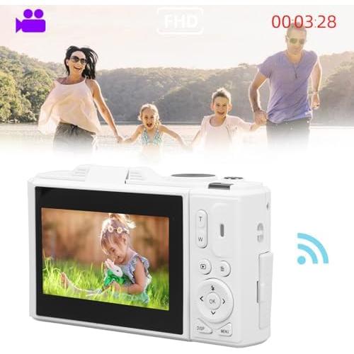 Cámara Digital Zunate 64MP 4K UHD Vlogging Zoom 18X Blanco