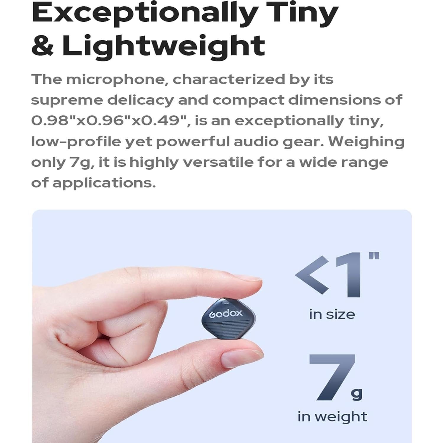 Micrófono Lavalier Inalámbrico Godox Cube-SL Kit2 30H