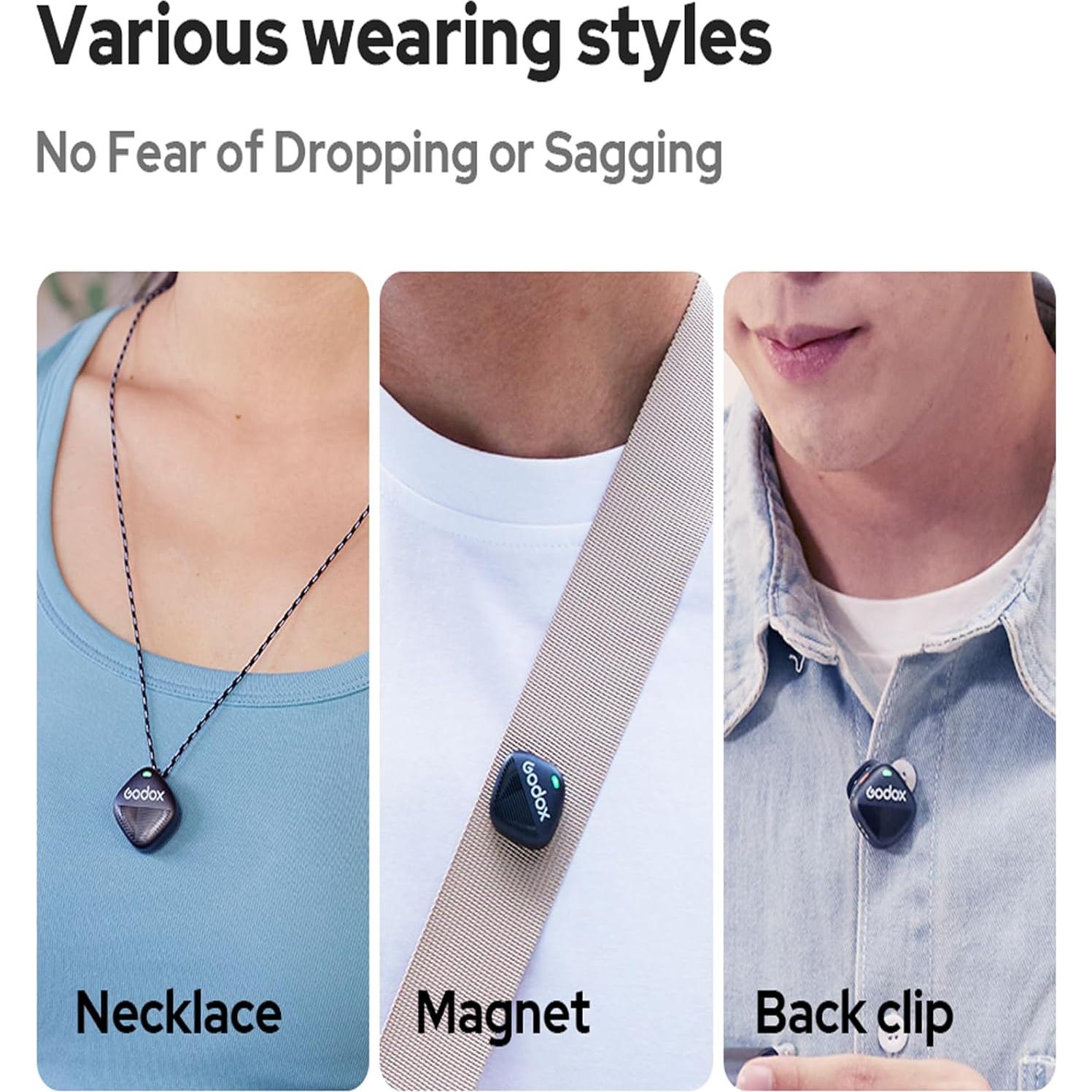 Micrófono Lavalier Inalámbrico Godox Cube-SL Kit2 30H