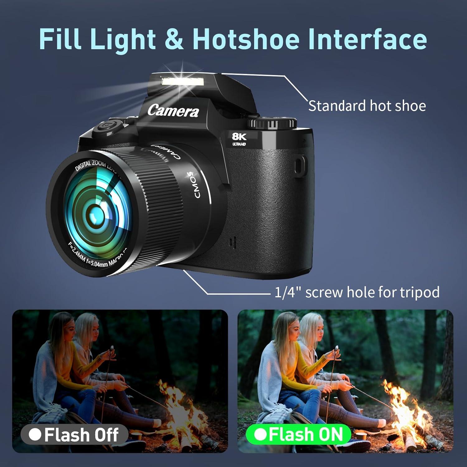 Cámara Digital 8K Gavonde W05 64MP Doble Lente WiFi