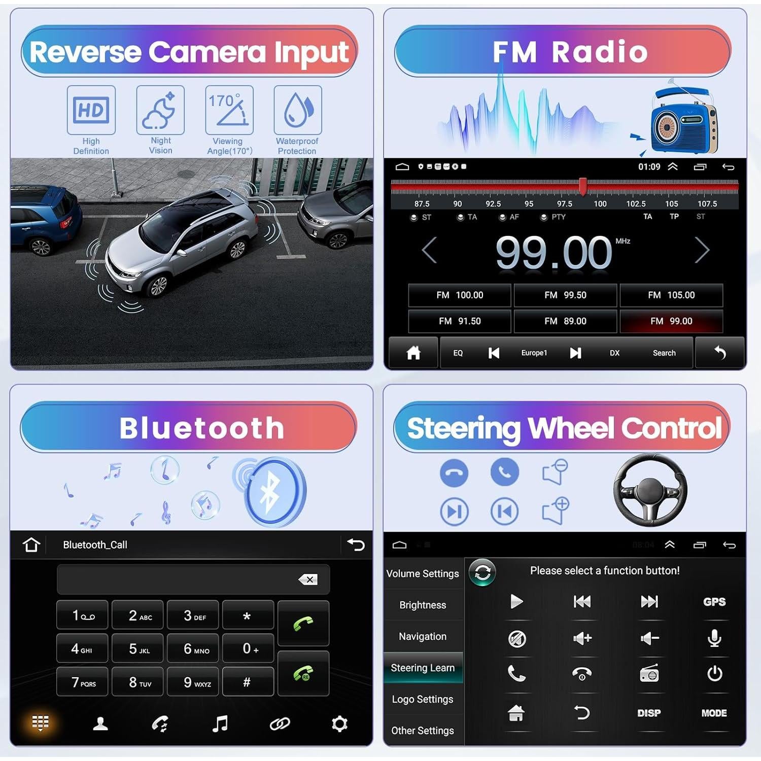 Estéreo Android Hikity para Honda Civic 2001-2005, 9" 2+64GB