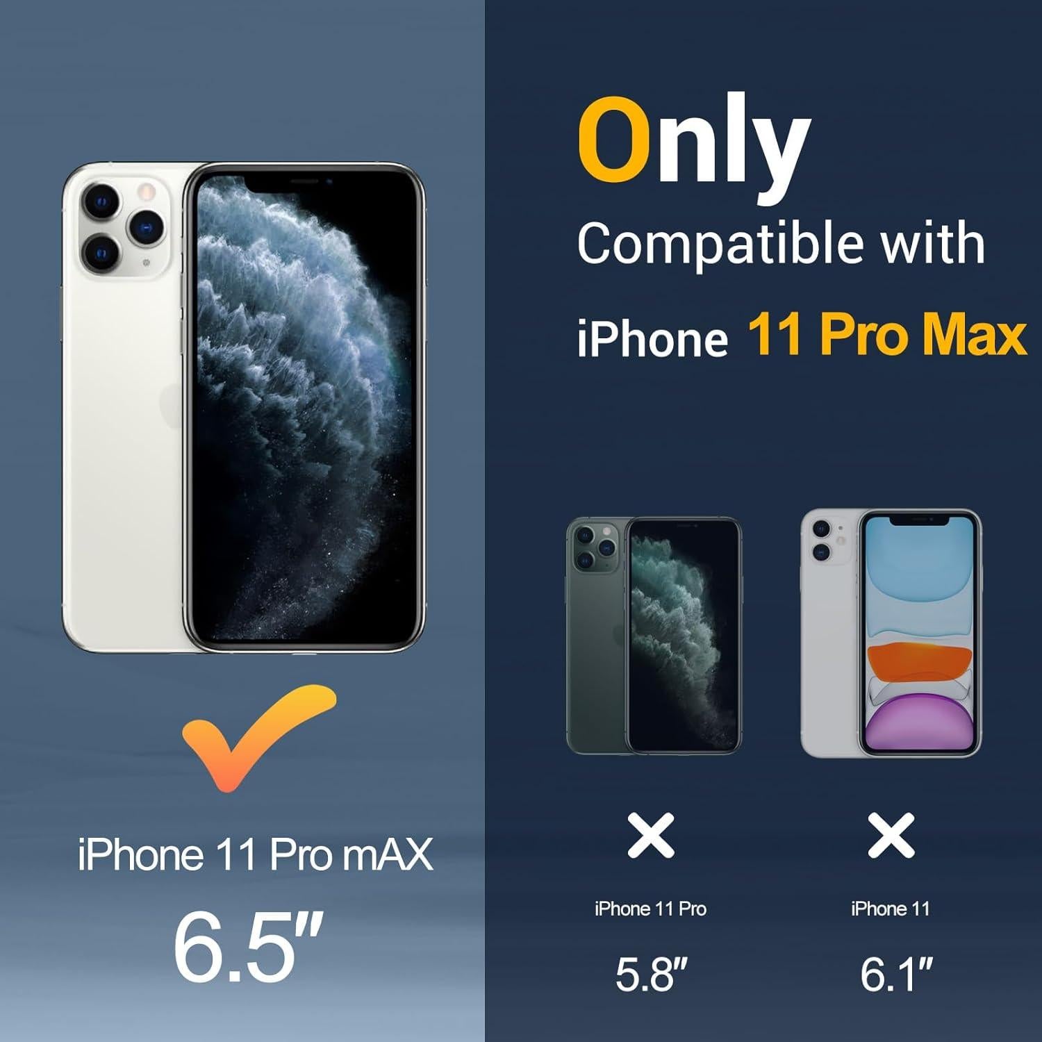 Funda Temdan para iPhone 11 Pro Max Antigolpes 6.5" Negro