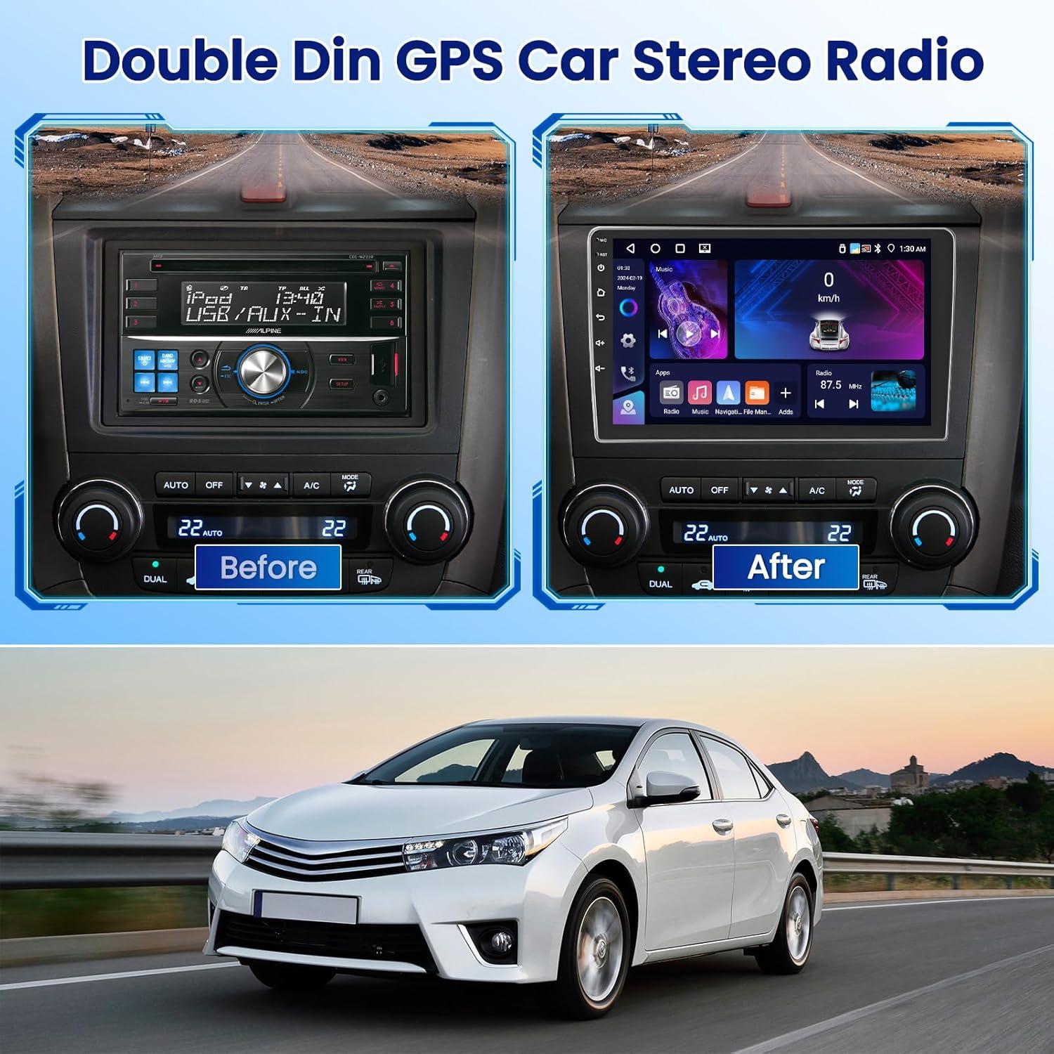 Estéreo Doble Din Hikity 4GB 64GB Android 10.1" Carplay GPS