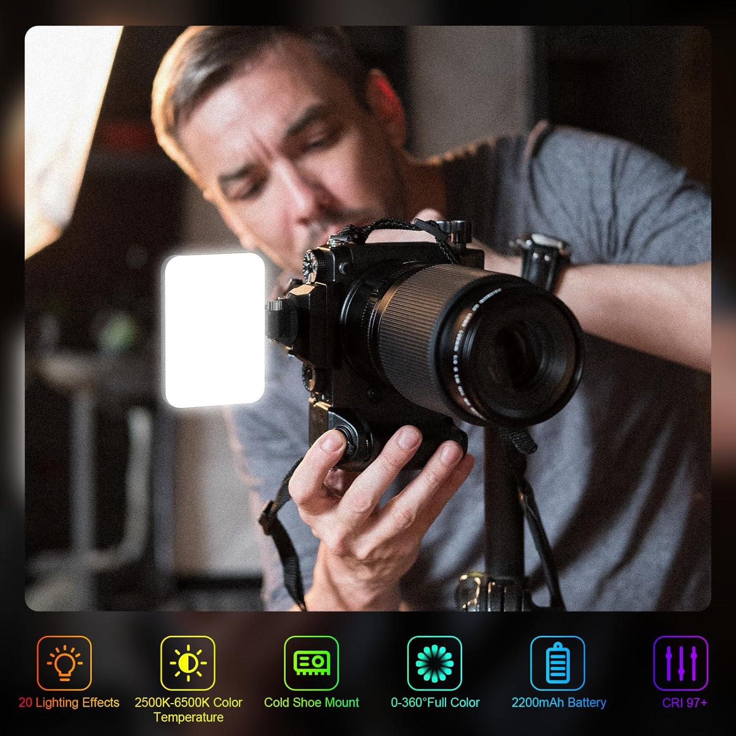 Luz de Cámara RGB Hagibis 360° LED Portátil 2200mAh