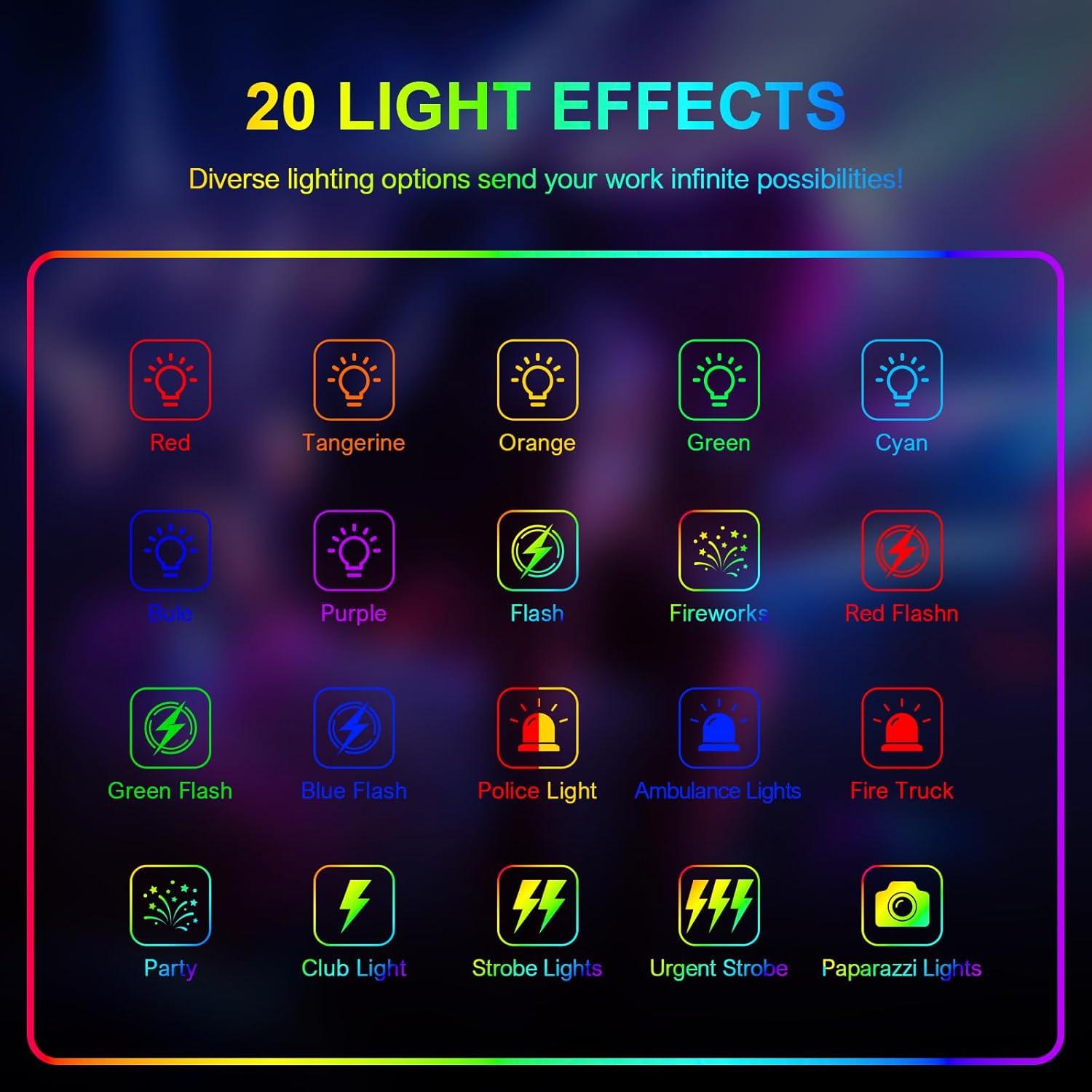 Luz de Cámara RGB Hagibis 360° LED Portátil 2200mAh