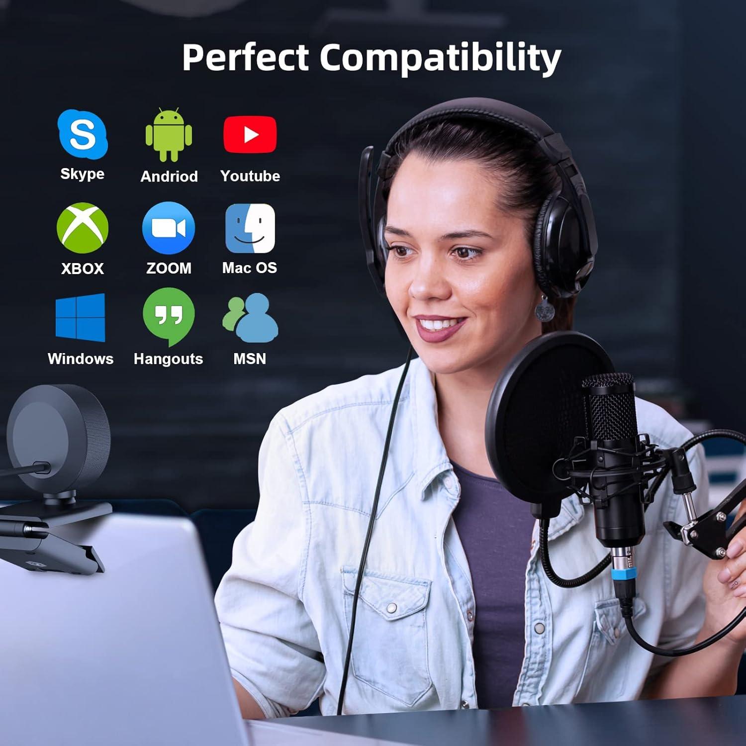 Cámara Web Full HD 1080P Vitade 960Pro con Luz Anular