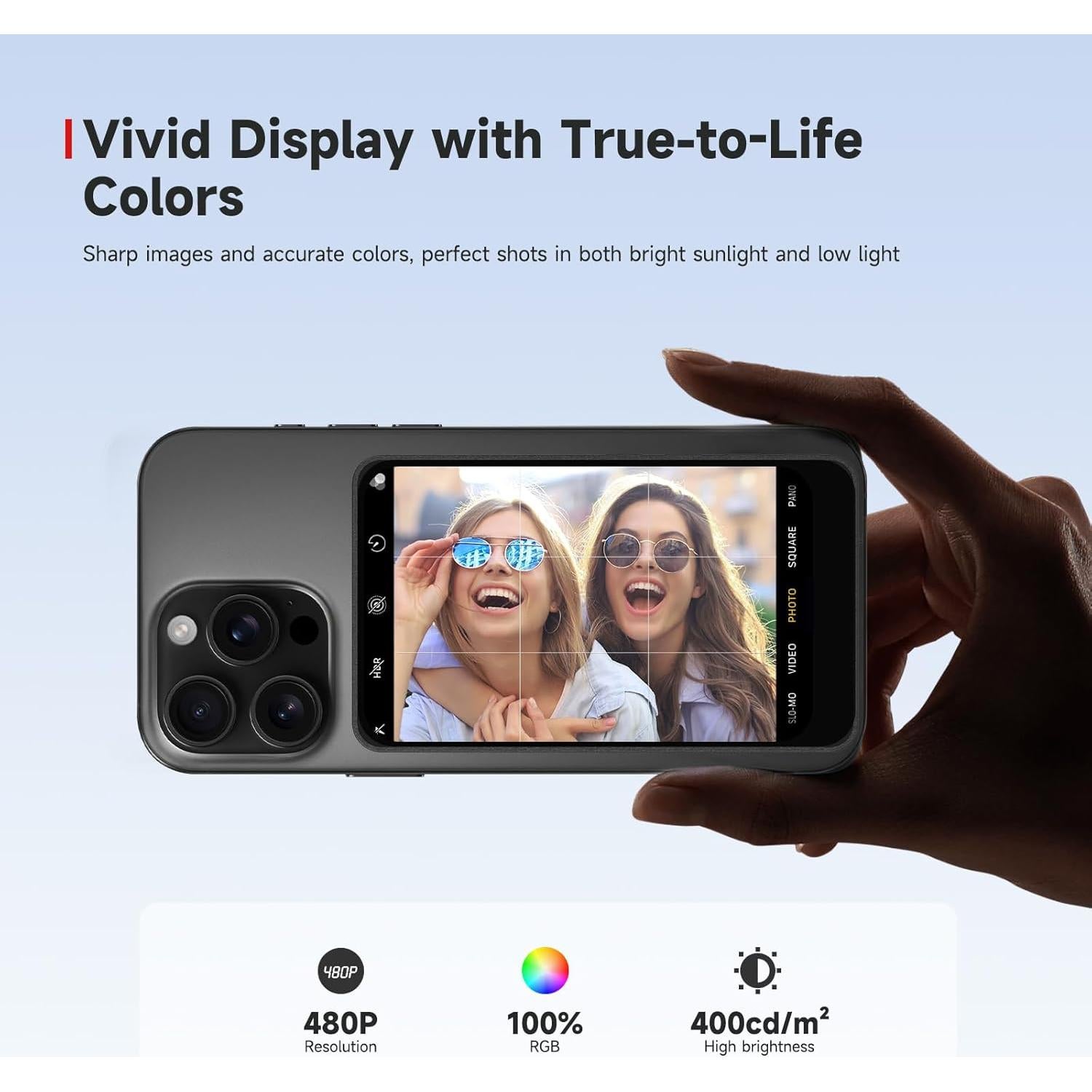 Monitor Inalámbrico SYNCO Xview M4 para Cámara de Teléfono Rosa