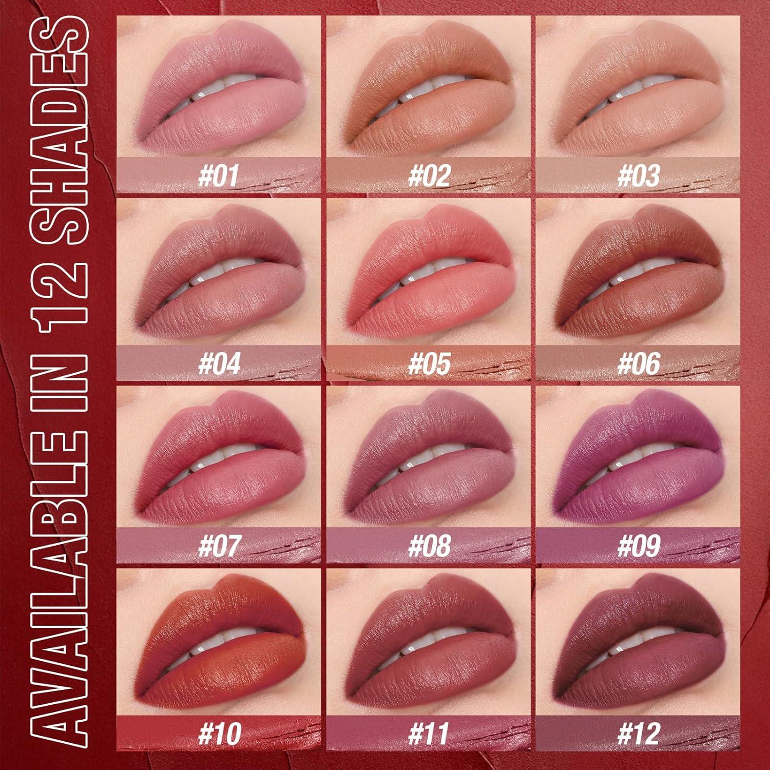 Labial Mate Jolilab 2 Piezas Color Nude Suave Oscuro Larga Duración