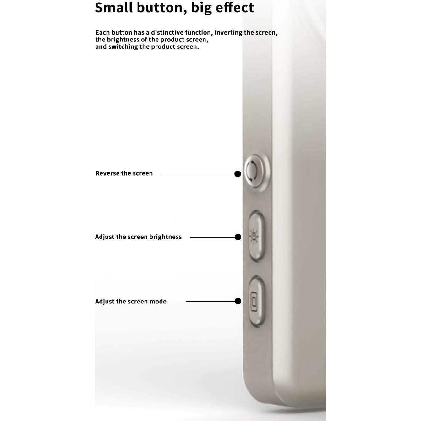 Monitor de Selfie MIZOTIC 1080P Magnético para Vlog