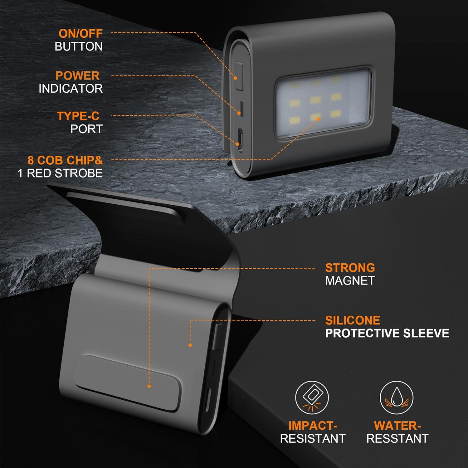 Luces de Correr Yzoni 2Pack, Luz de Seguridad Recargable