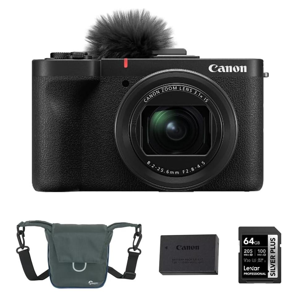 Cámara Digital Canon PowerShot V1 + Tarjeta 64GB + Bolsa