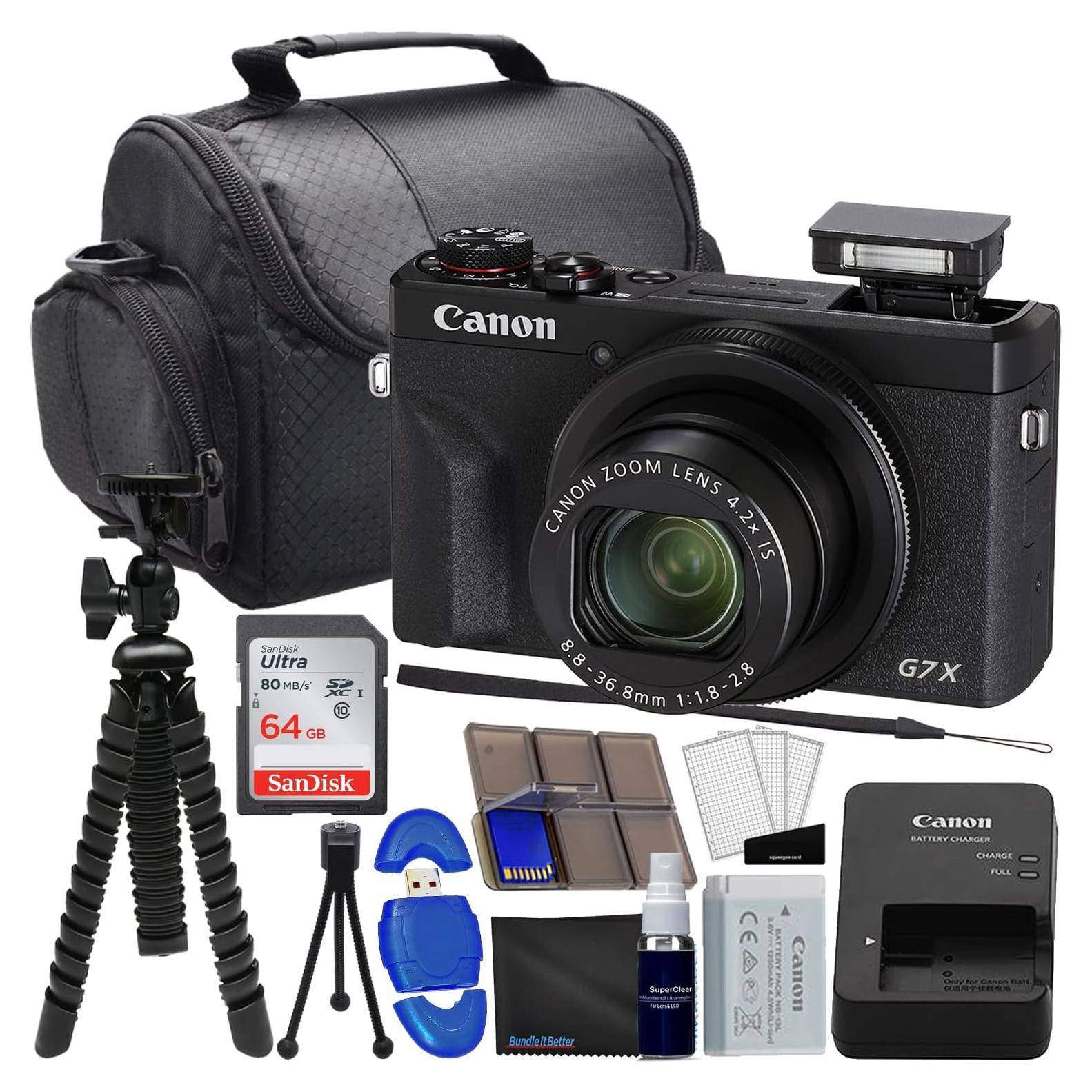 Cámara Digital Canon PowerShot G7 X Mark III + Kit 20 Piezas