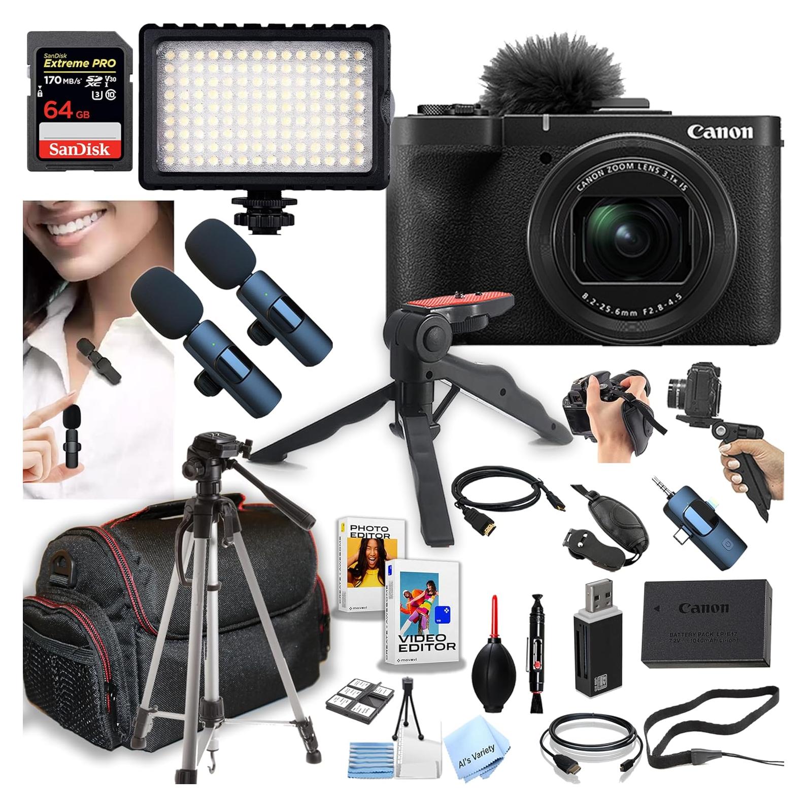 Cámara Digital Canon PowerShot V1 + 64GB + Accesorios