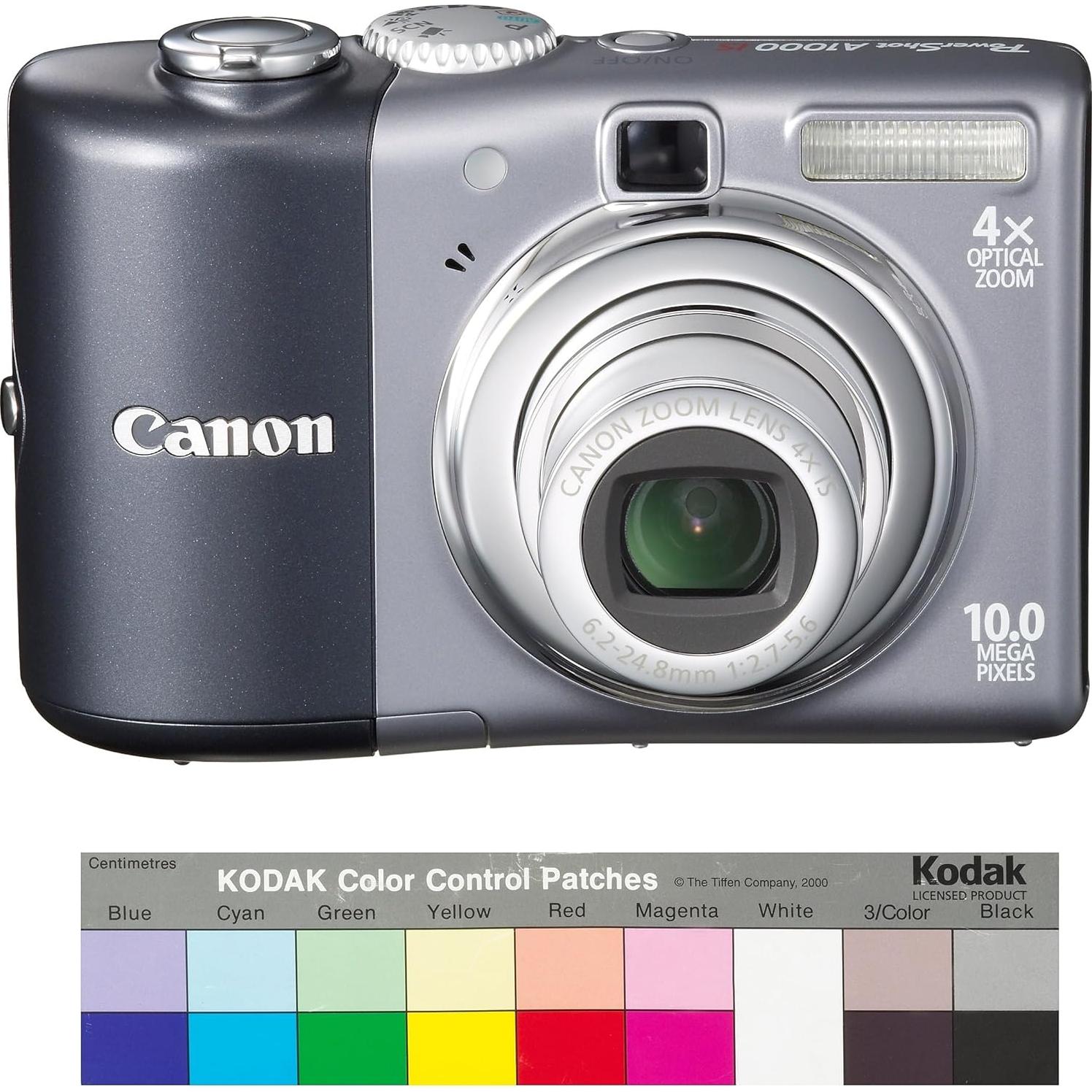 Canon Powershot A1000IS 10MP Digital Camera with 4X Optical Image Stabilized Zoom (Grey) (Renewed)